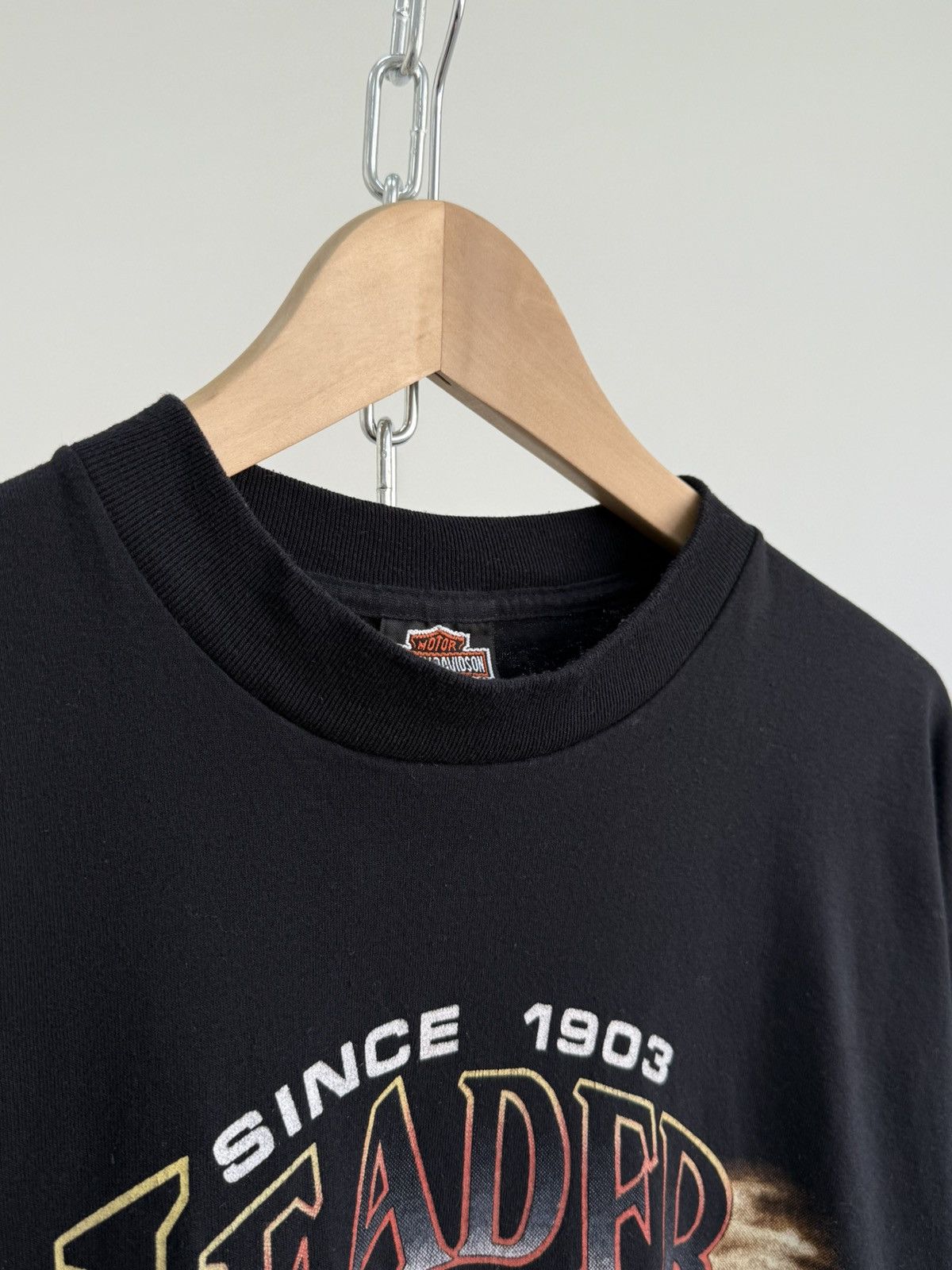 Harley Davidson × Vintage Vintage 1990 Harley Davidson 3D Emblem T-Shirt Size US XL / EU 56 / 4 - 5 Thumbnail