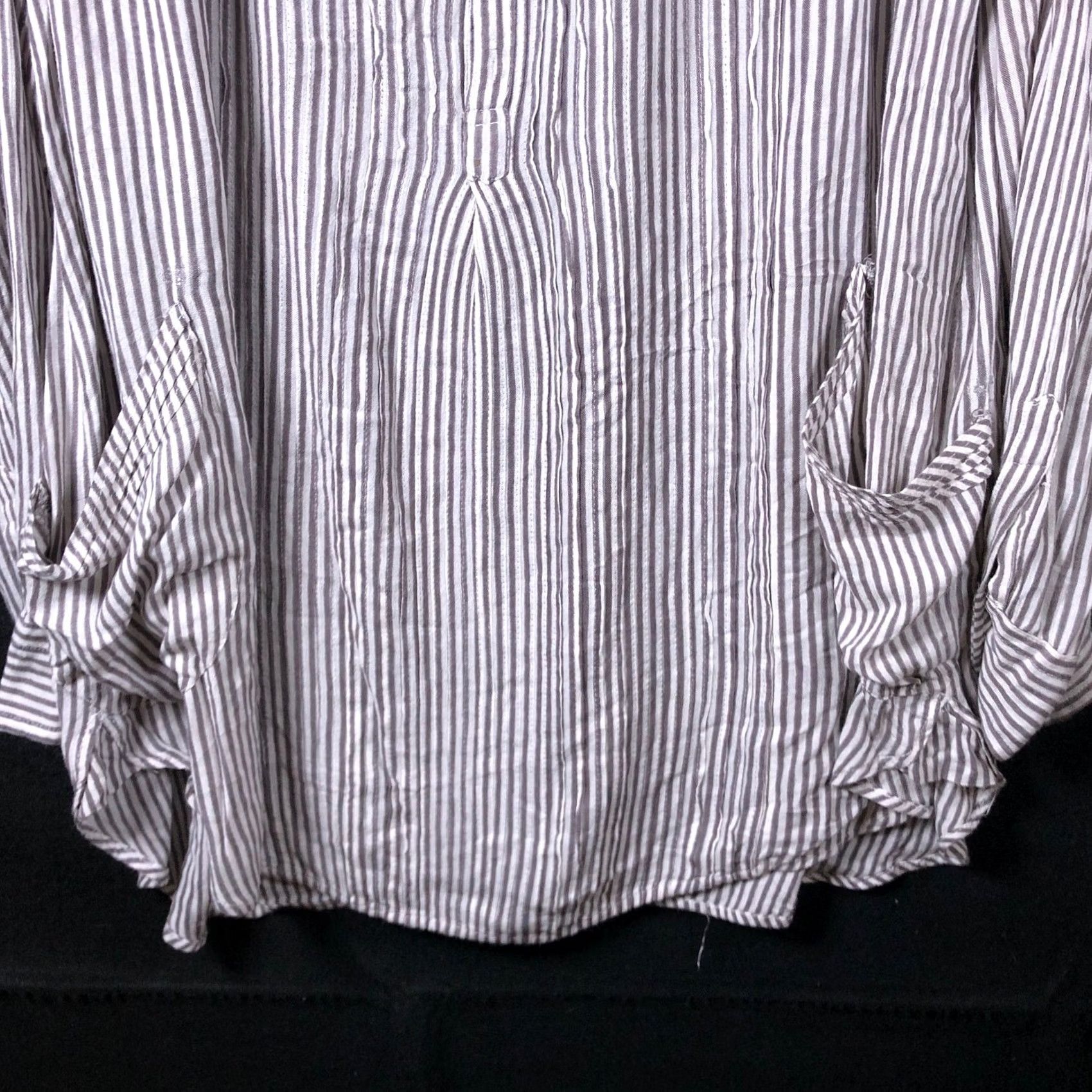 Free People Free People Womens Top Waverly Striped Oversized Tunic Pockets Small Size S / US 4 / IT 40 - 3 Thumbnail