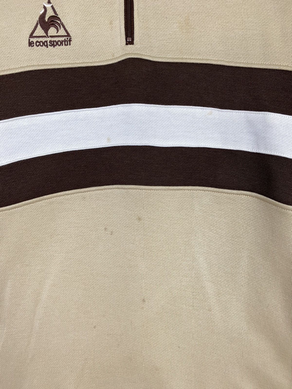 Le Coq Sportif × Vintage Vintage Le Coq Sportif Half Zipper Stripe Size US XL / EU 56 / 4 - 7 Thumbnail