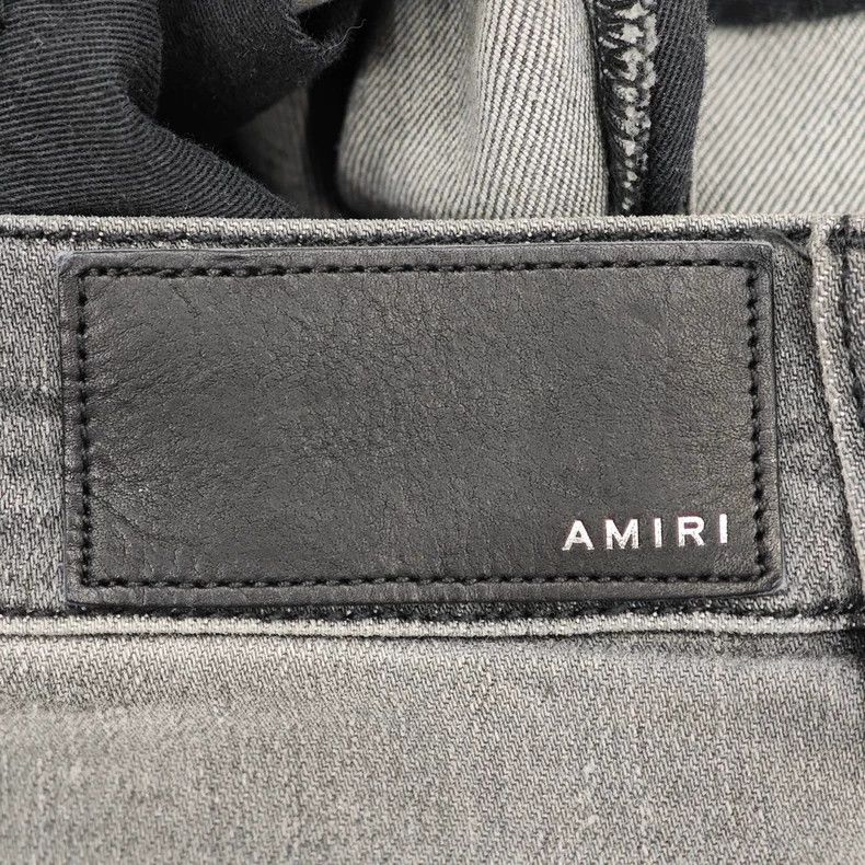 Amiri Amiri Gray knife-cut ripped jeans Size US 32 / EU 48 - 5 Thumbnail