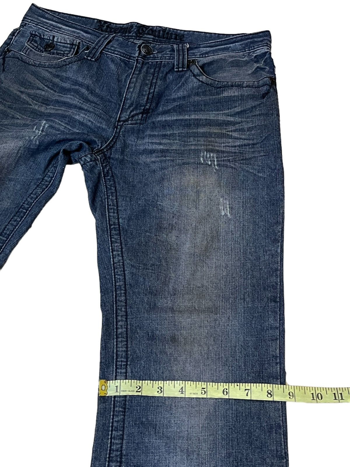Japanese Brand JAPANESE EXTREME COUTURE INSPIRED CHROME HEART FLARED JEANS Size US 34 / EU 50 - 17 Thumbnail