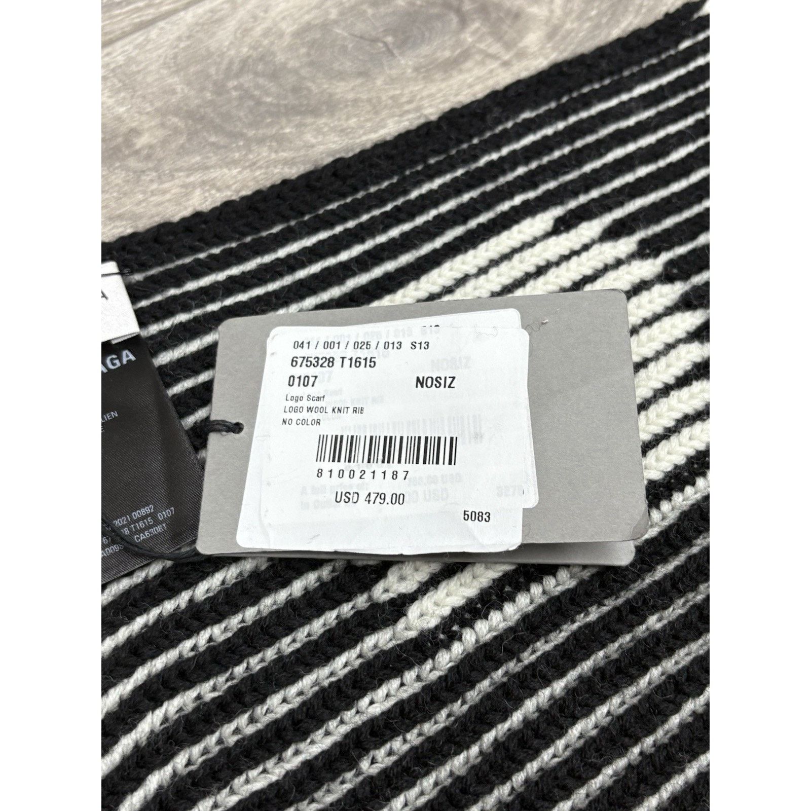 Balenciaga Balenciaga Logo Printed Wool Scarf | NEW! Size ONE SIZE - 14 Thumbnail