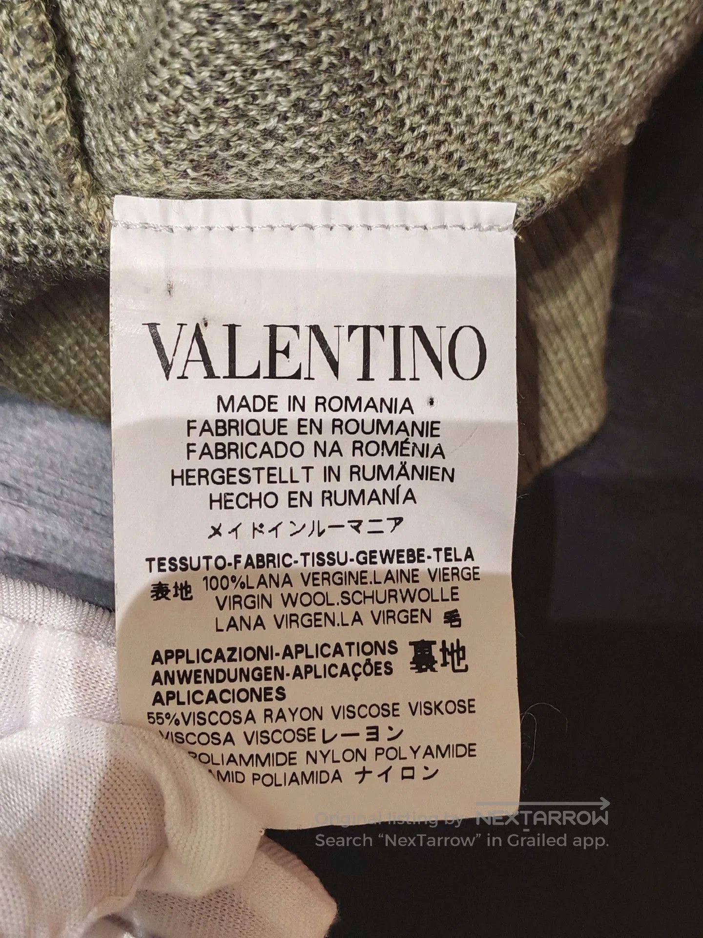 RED Valentino RED VALENTINO Camouflage V-Neck Knit. Size M / US 6-8 / IT 42-44 - 5 Thumbnail