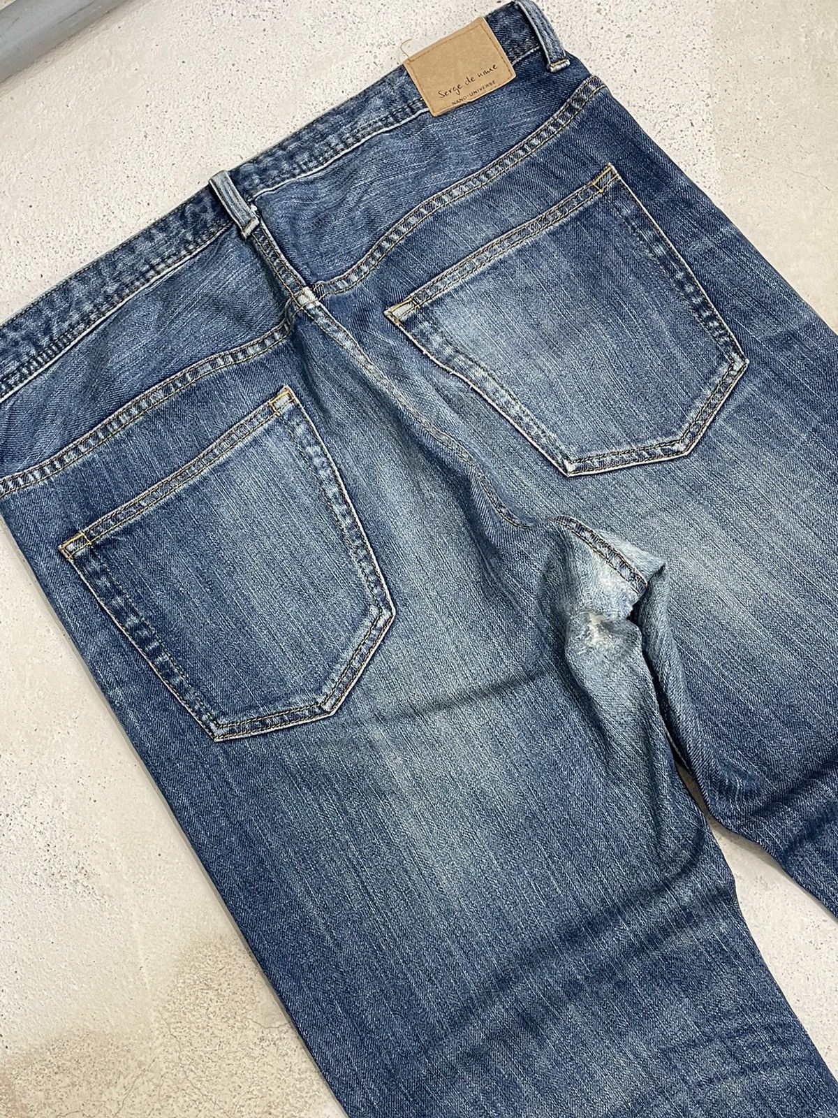 NANO universe × Number (N)ine Nano Universe Serge Denime Whiskering Denim Pants (AB24) Size US 33 - 13 Thumbnail
