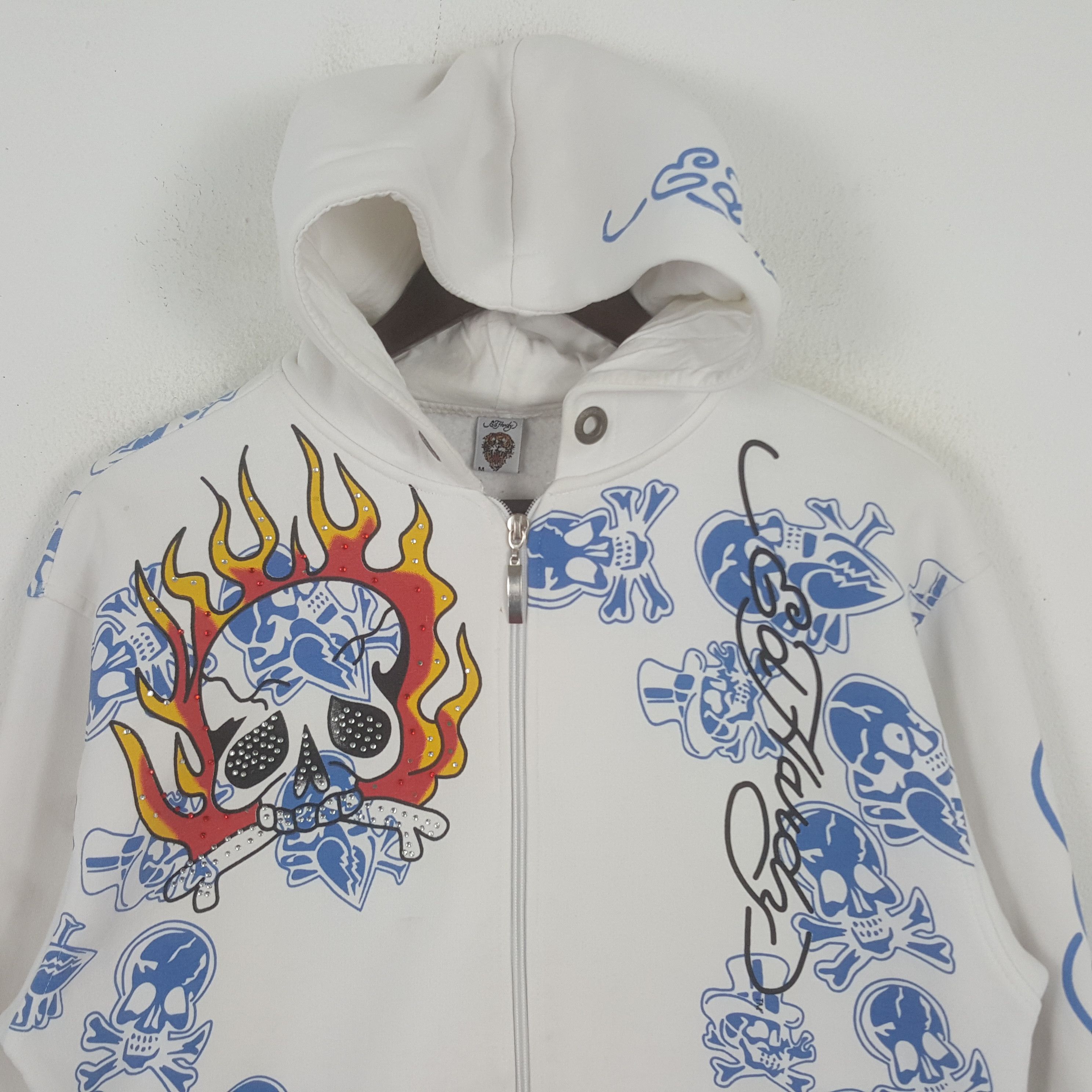 Christian Audigier × Vintage Vintage Christian Audigier Zipper Swester Hoodie Size US M / EU 48-50 / 2 - 2 Thumbnail