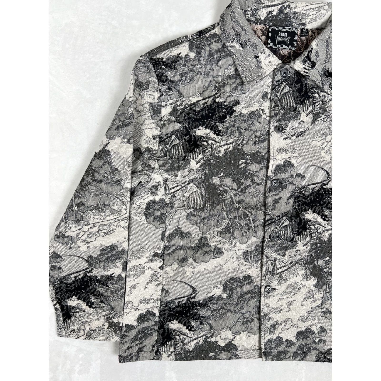 Vintage Rebel Vengeance Jacket Monochrome Overcoat Tapestry Apocalypse Horseman Black M Men Medium New Size Size US M / EU 48-50 / 2 - 2 Thumbnail
