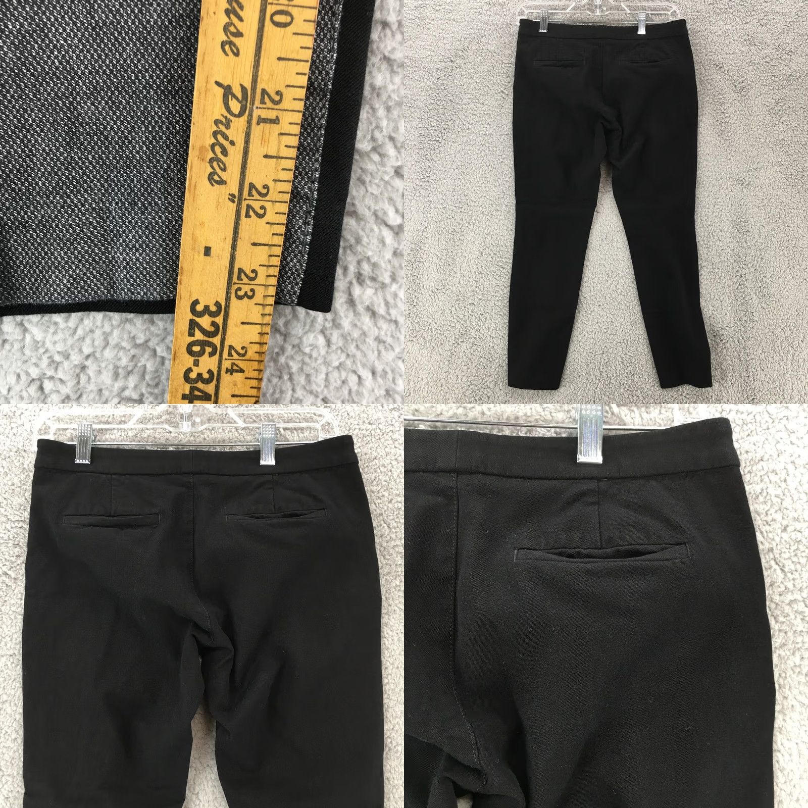 Banana Republic Banana Republic Sloan Skinny Leg Cropped Pants Womens 2S Black Low Rise Pockets Size 28" / US 6 / IT 42 - 8 Thumbnail