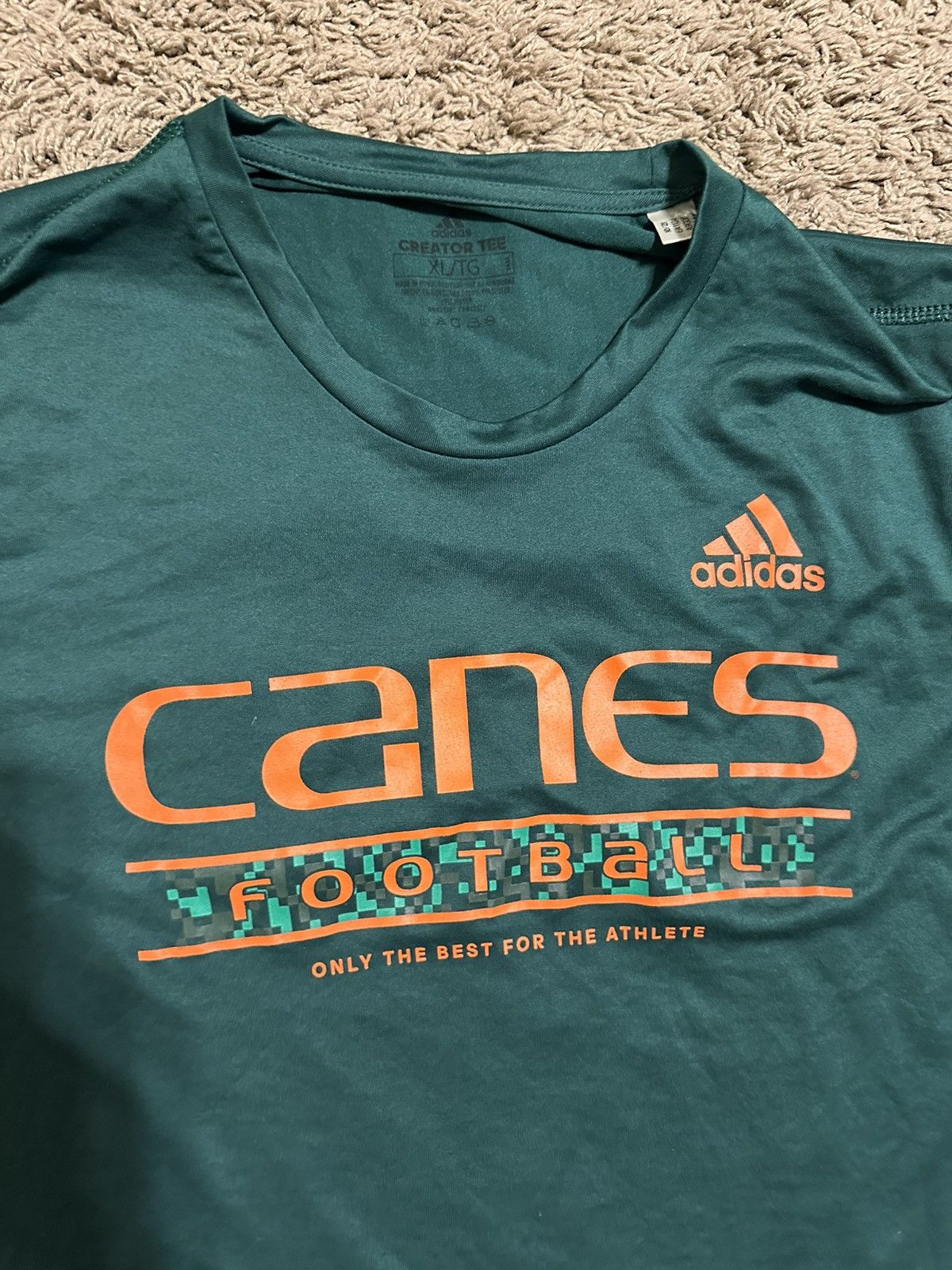 Adidas × NCAA × Vintage Vintage NCAA Adidas Miami Hurricanes shirt 00s size XL Size US XL / EU 56 / 4 - 2 Thumbnail