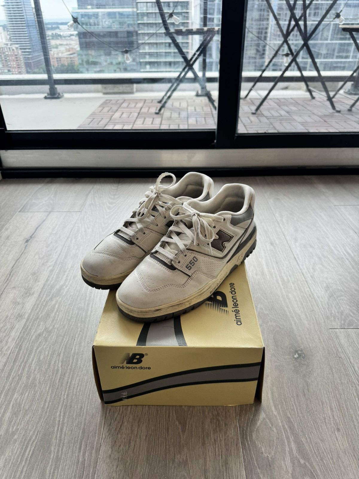 Aime Leon Dore × New Balance New Balance Aime Leon Dore White/Grey 550 Size US 10.5 / EU 43-44 - 4 Thumbnail
