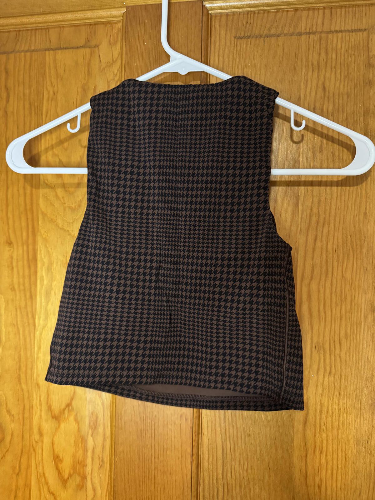 Other Offline by Aerie Sleeveless Brown Houndstooth Top XS set Size ONE SIZE - 2 Thumbnail