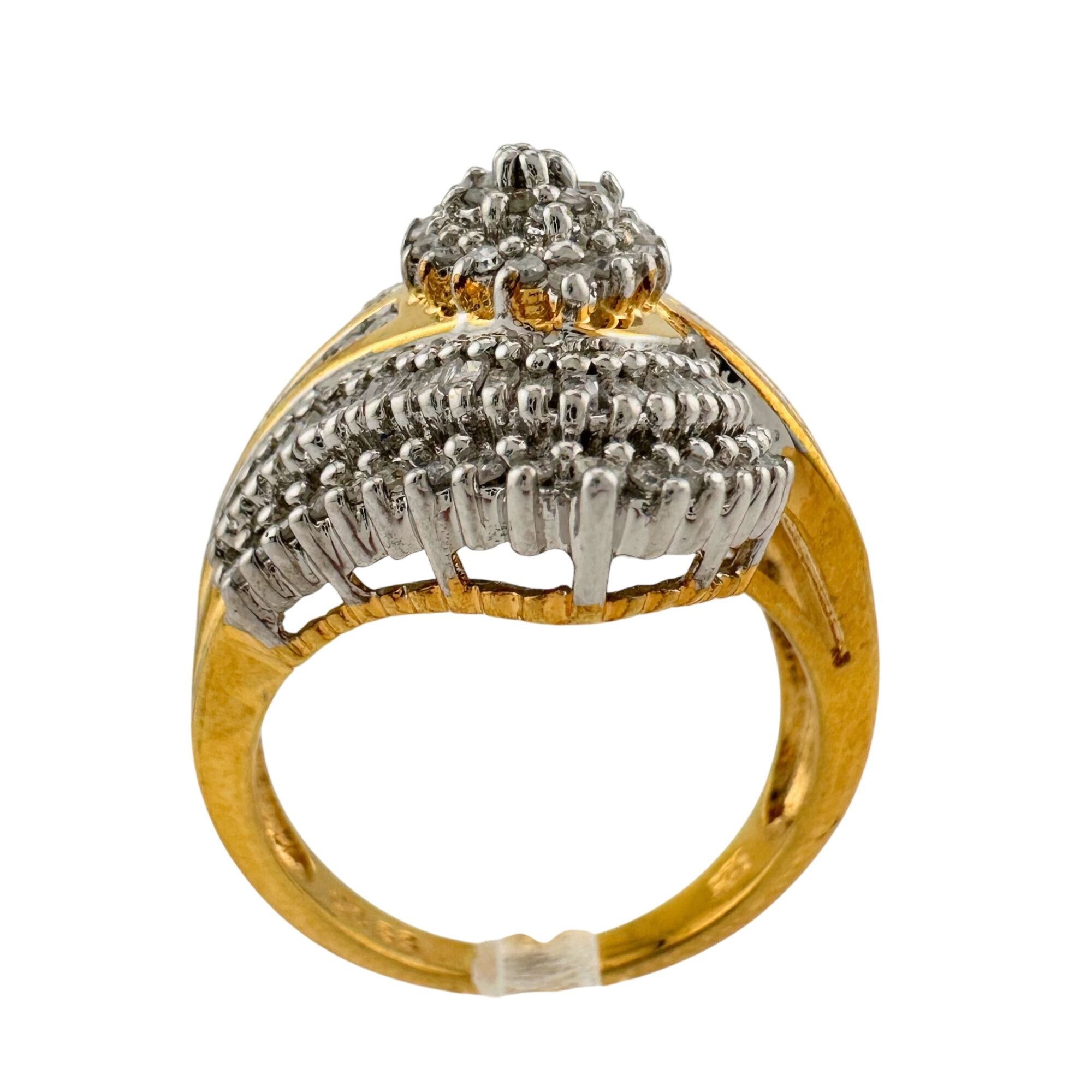 Other 1/2 Carat Marquise Lab Created Diamond Ring with Gold Overla Size ONE SIZE - 6 Thumbnail