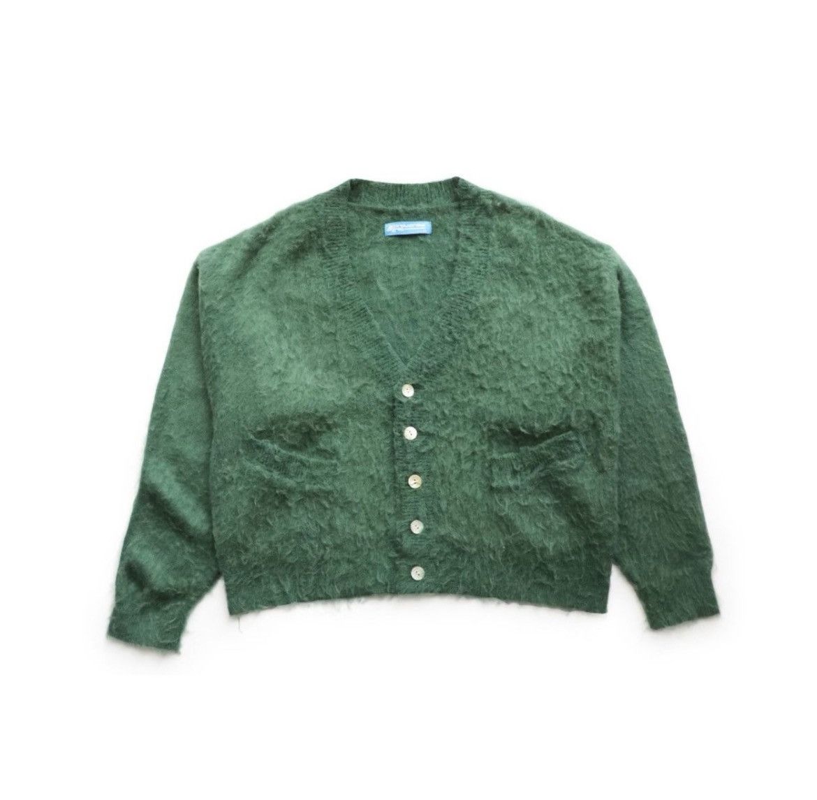image of Forest Green Mohair Cardigan - Jooniverse Labs, Men's (Size Small)