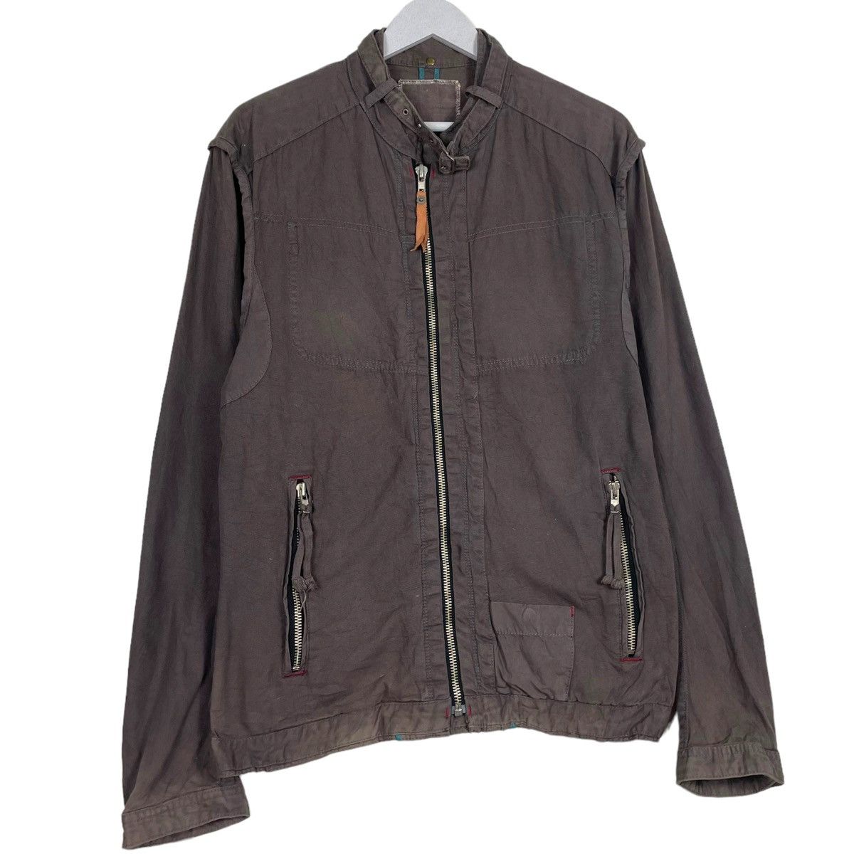 Designer × Japanese Brand × Vintage 💥BALL SUNFADED MOTO BIKER JACKET Size US XL / EU 56 / 4 - 3 Thumbnail