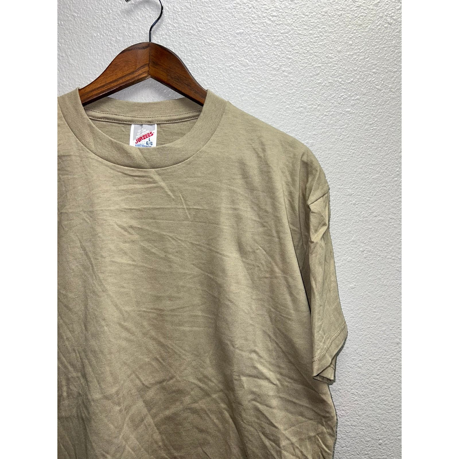 Jerzees 90s Vintage Jerzees Brown Blank USA Made Shirt Tee VTG 1990s Size US L / EU 52-54 / 3 - 2 Thumbnail
