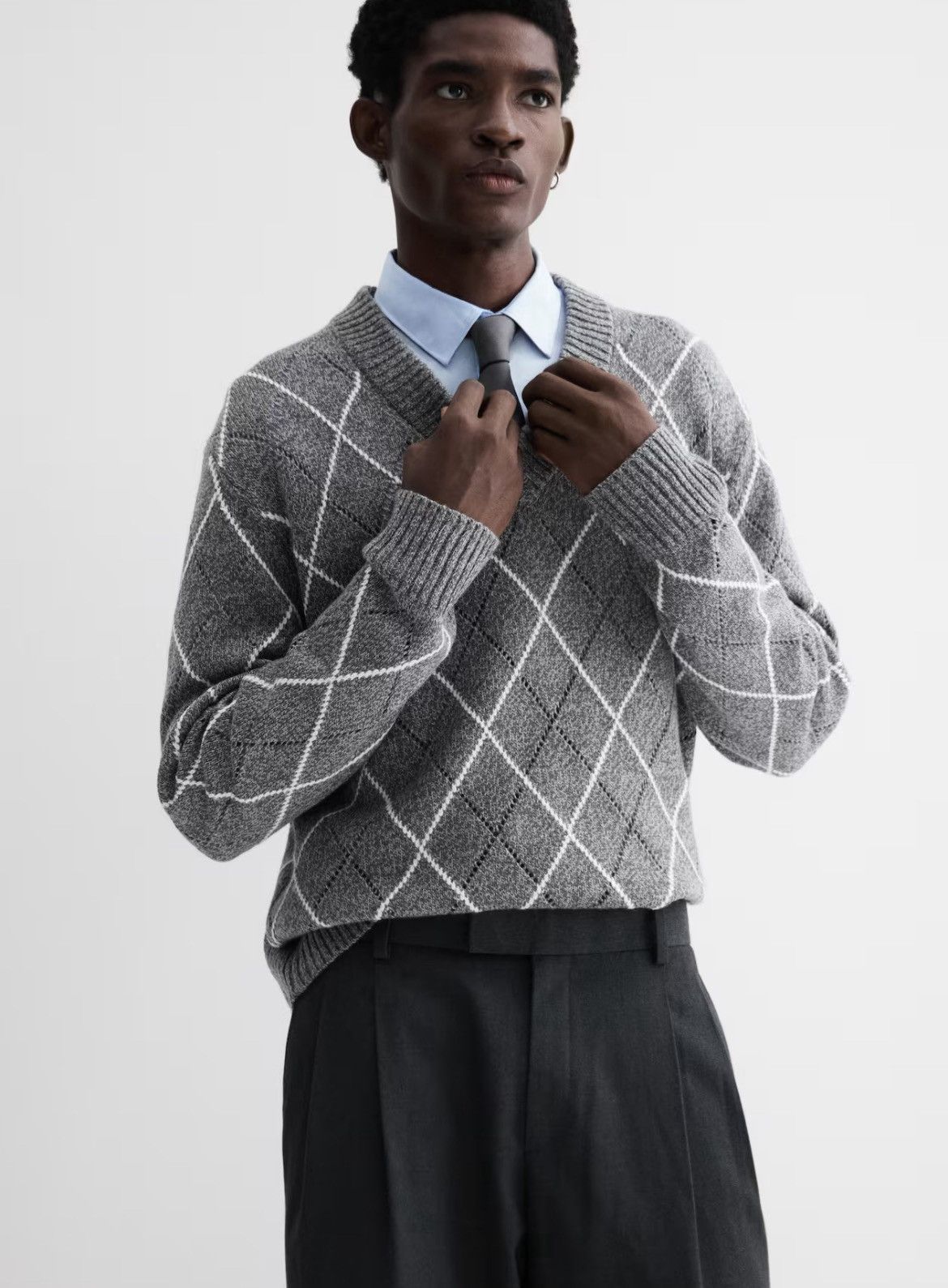 H&M H&M Men’s GRAY Wool Blend sweater Size US S / EU 44-46 / 1 - 3 Thumbnail