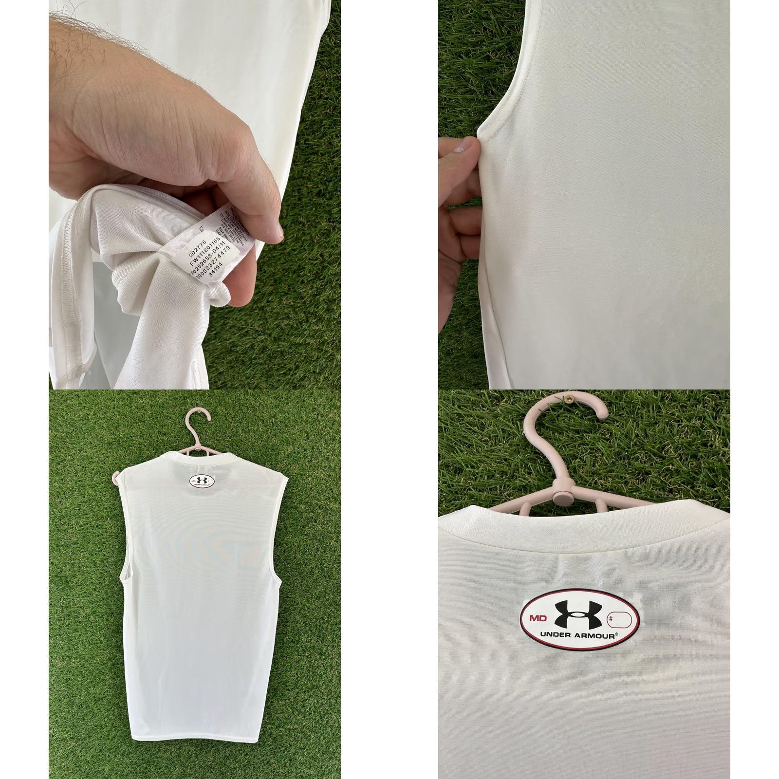 Under Armour Under Armour HeatGear Jersey Shirt Men M White Short Sleeve Polyester 64 cm 38 cm Length Pit to Pit Regular Size Size US M / EU 48-50 / 2 - 8 Thumbnail