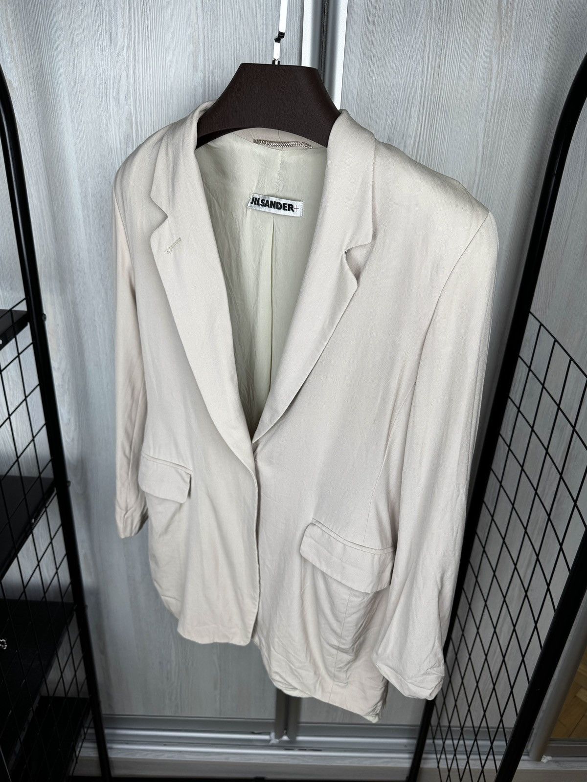 Jil Sander Jil Sander vintage 80s 90s creamy beige silk 1 button blazer Size S / US 4 / IT 40 - 7 Thumbnail