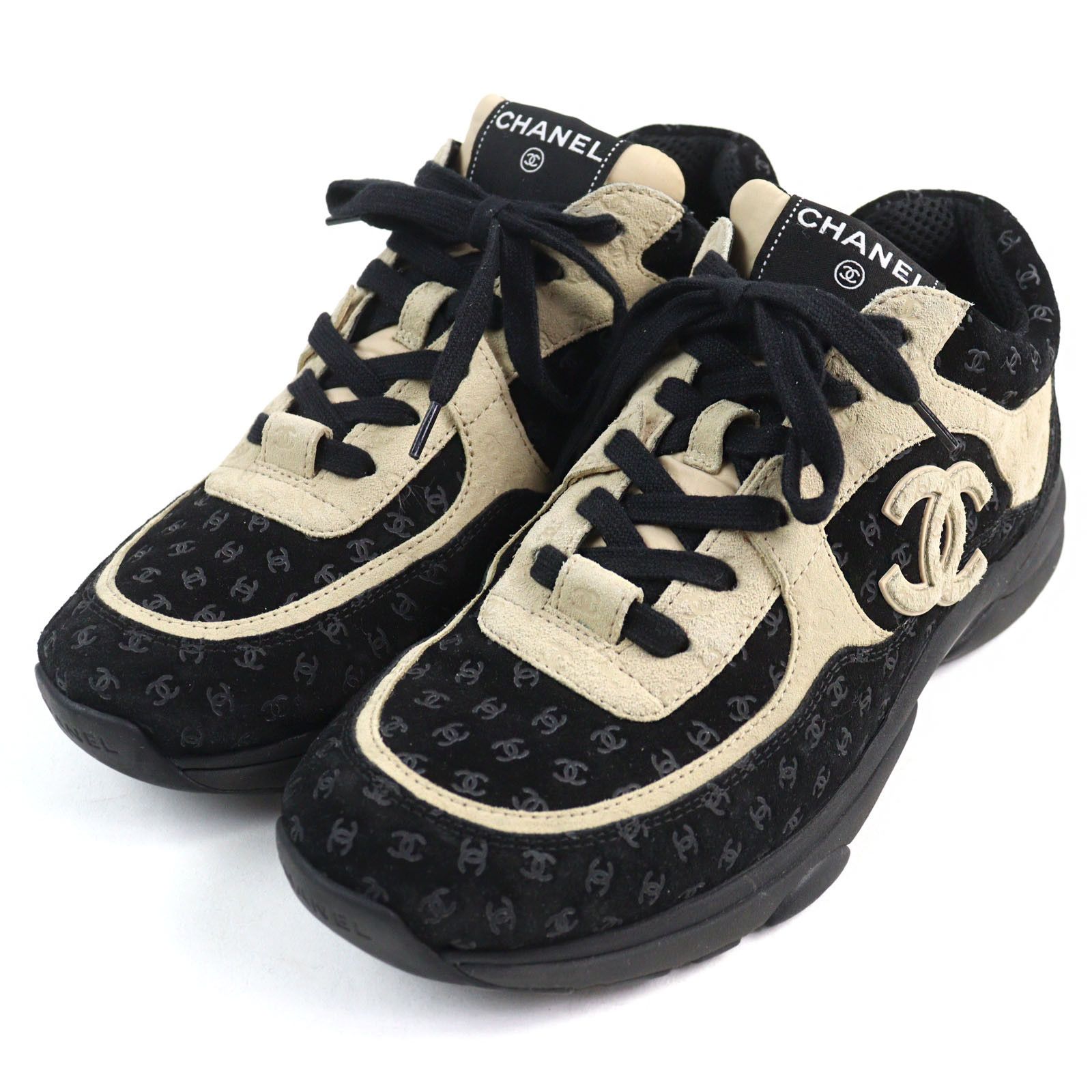 Coco Chanel Chanel Leather Low Top Sneakers Chanel Chanel COCO
