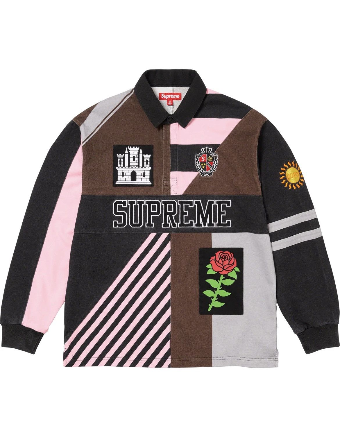 image of Supreme Rose Rugby Black Fw23, Men's (Size XL)