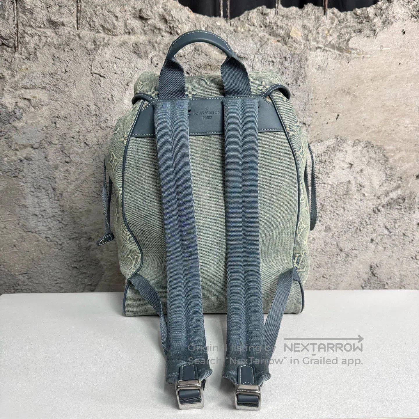 Louis Vuitton Louis Vuitton Montsouris Denim Blue Backpack. Size ONE SIZE - 2 Thumbnail