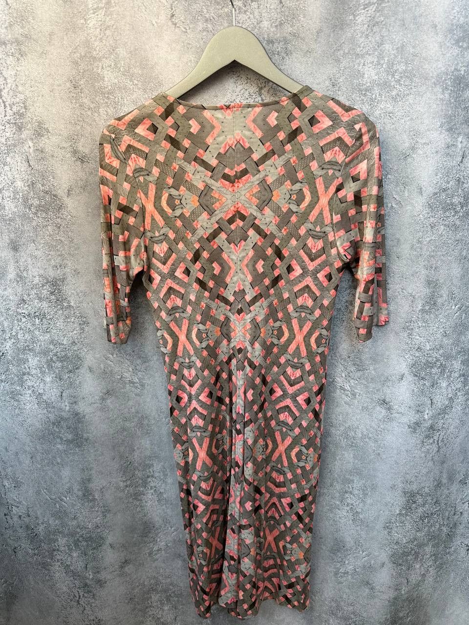 Designer × Vintage Maliparmi Midi Dress Vintage Madarma Geometric Print Dress Size M / US 6-8 / IT 42-44 - 3 Thumbnail
