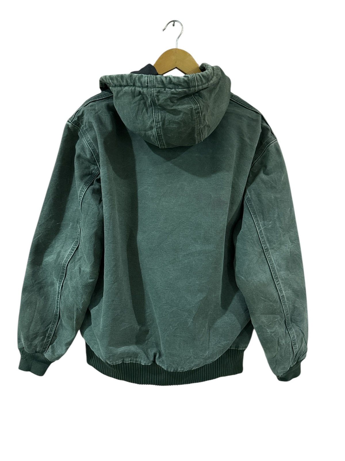 Carhartt Vintage Carhatt Green Active Jacket Hoodie Size US L / EU 52-54 / 3 - 2 Thumbnail