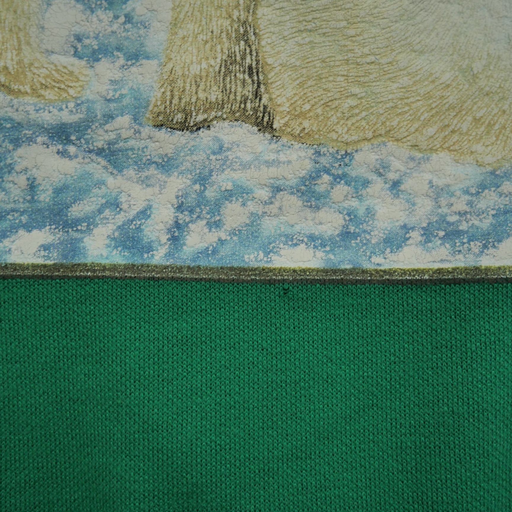 Vintage VINTAGE Polar Bear Sweatshirt Womens XL Green Pullover 90s Winter Casual Raglan Crew Neck Cotton Blend Size XL / US 12-14 / IT 48-50 - 4 Thumbnail
