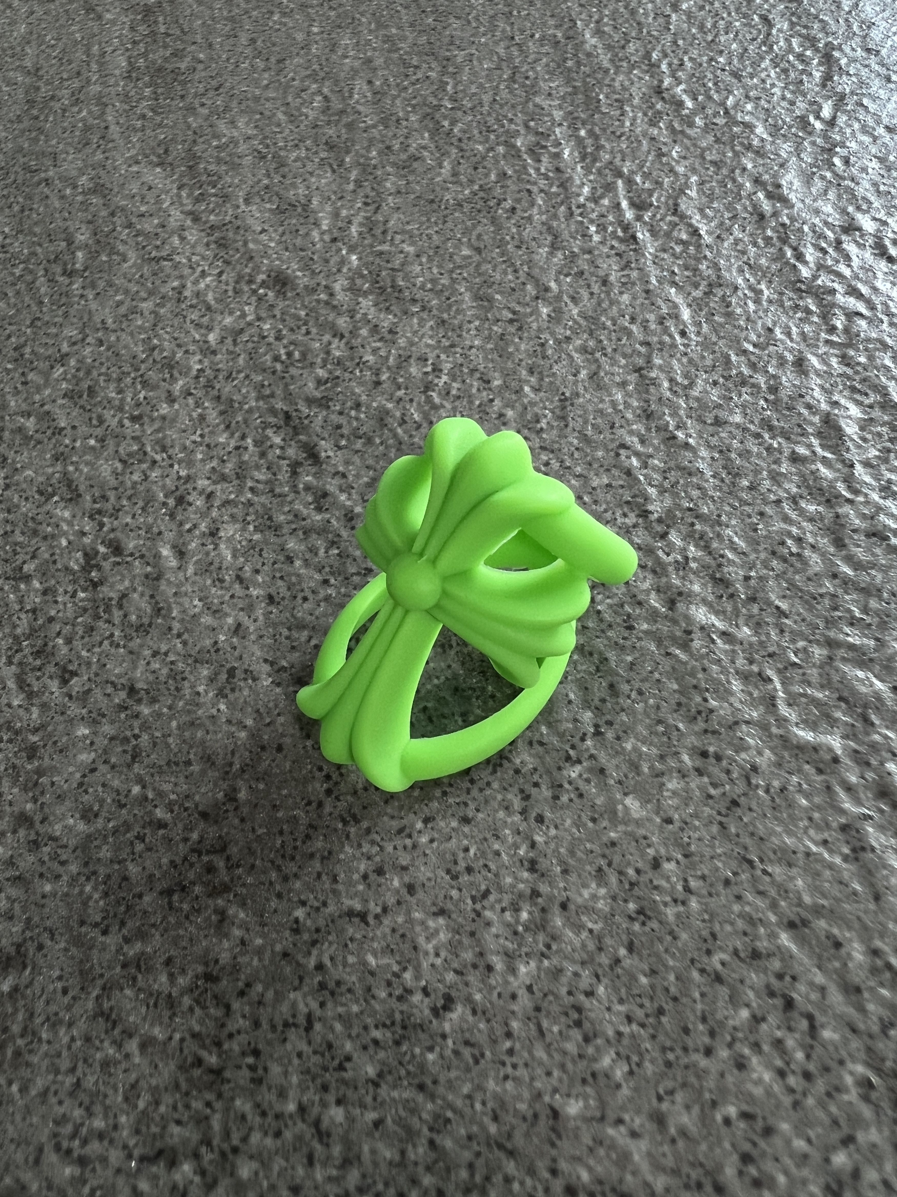 Chrome Hearts Chrome Hearts Neon Green Bow Rubber Ring 2022 Size ONE SIZE - 3 Thumbnail