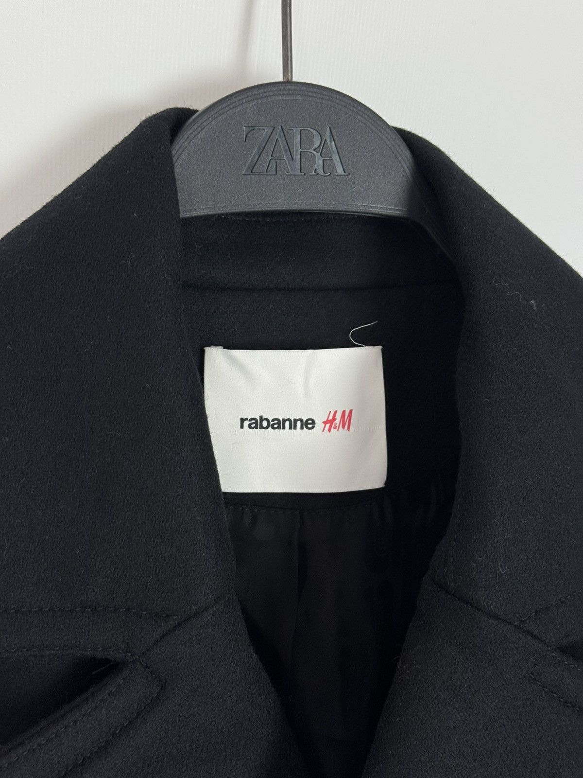 H&M H&M x Rabanne Wool Black Coat Jacket Size US S / EU 44-46 / 1 - 6 Thumbnail
