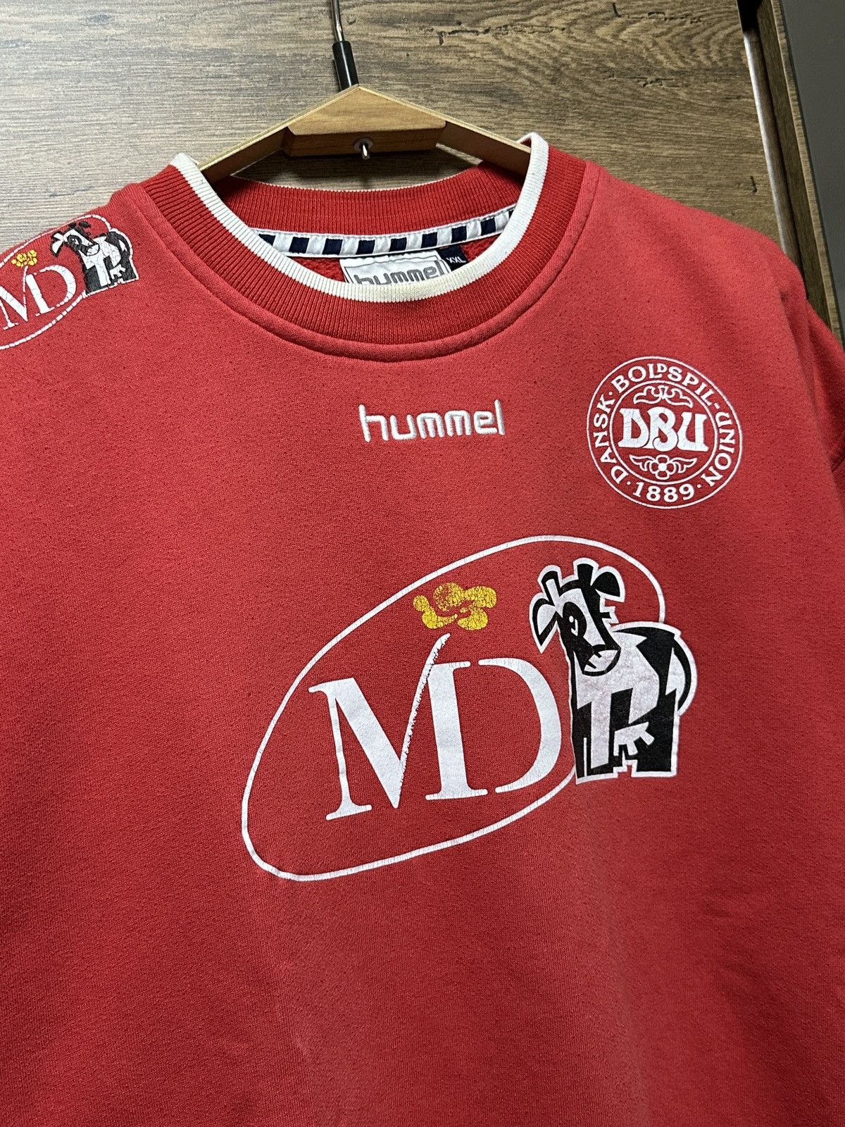 Hummel × Vintage 2000-02 Denmark Hummel Player Issued Football Sweatshirt Size US XXL / EU 58 / 5 - 3 Thumbnail