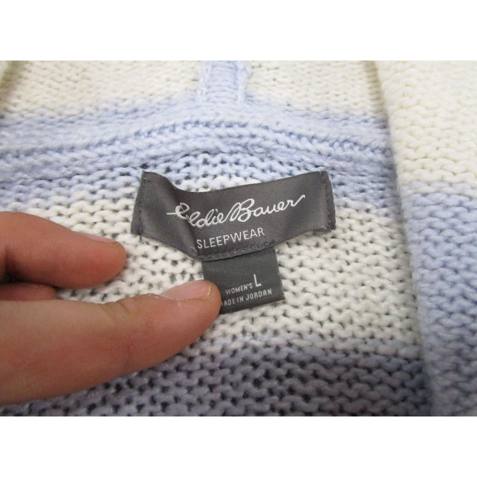 Eddie Bauer Eddie Bauer Sleepwear Knit Open Front Cardigan Sweater Hooded Womens Size L Size L / US 10 / IT 46 - 2 Thumbnail