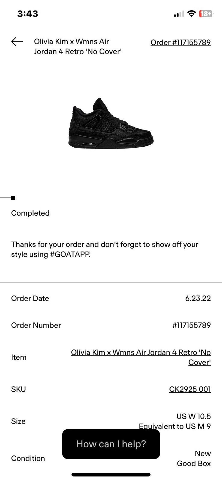 Nike Olivia Kim x Wmns Air Jordan 4 Retro ‘No Cover’ Size US 9 / EU 42 - 8 Thumbnail