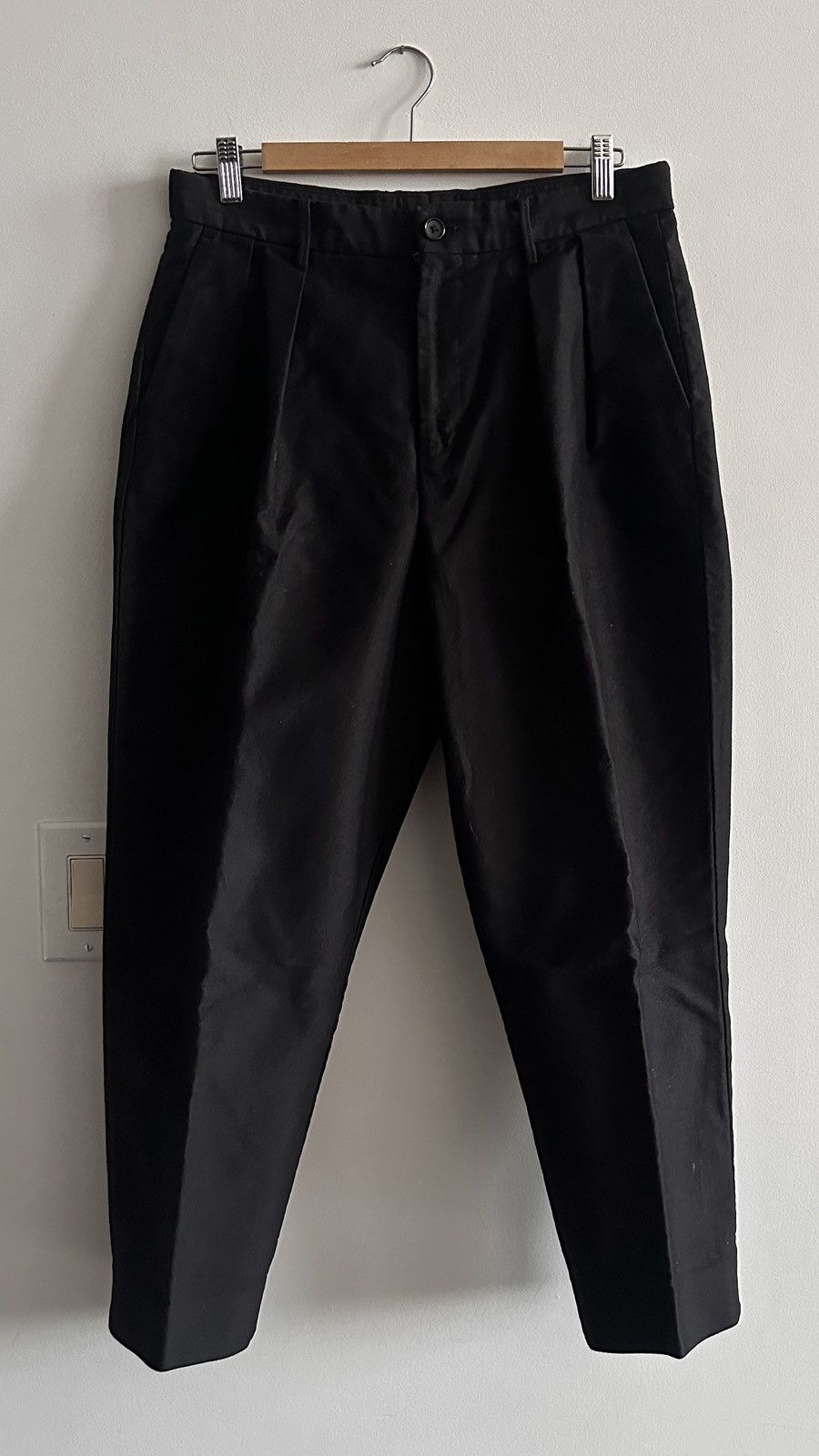 Tomorrowland Tomorrowland Navy Double Pleat Cotton Trouser Size Small Size US 30 / EU 46 - 1 Thumbnail
