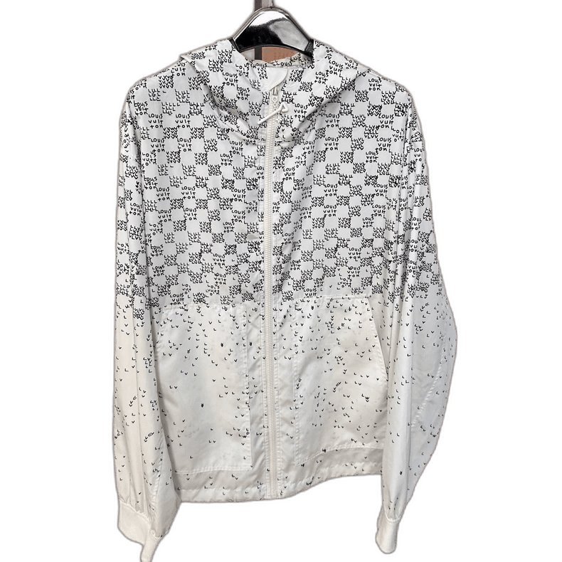 Louis Vuitton Louis Vuitton White Logo Hooded Windbreaker Jacket Size US L / EU 52-54 / 3 - 1 Thumbnail