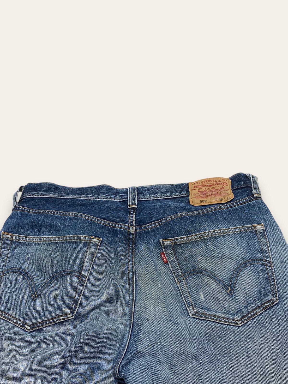 Levi's Vintage LEVIS Grunge Punk Distressed Denim Jeans 501 W35 L32 Size US 35 - 10 Thumbnail