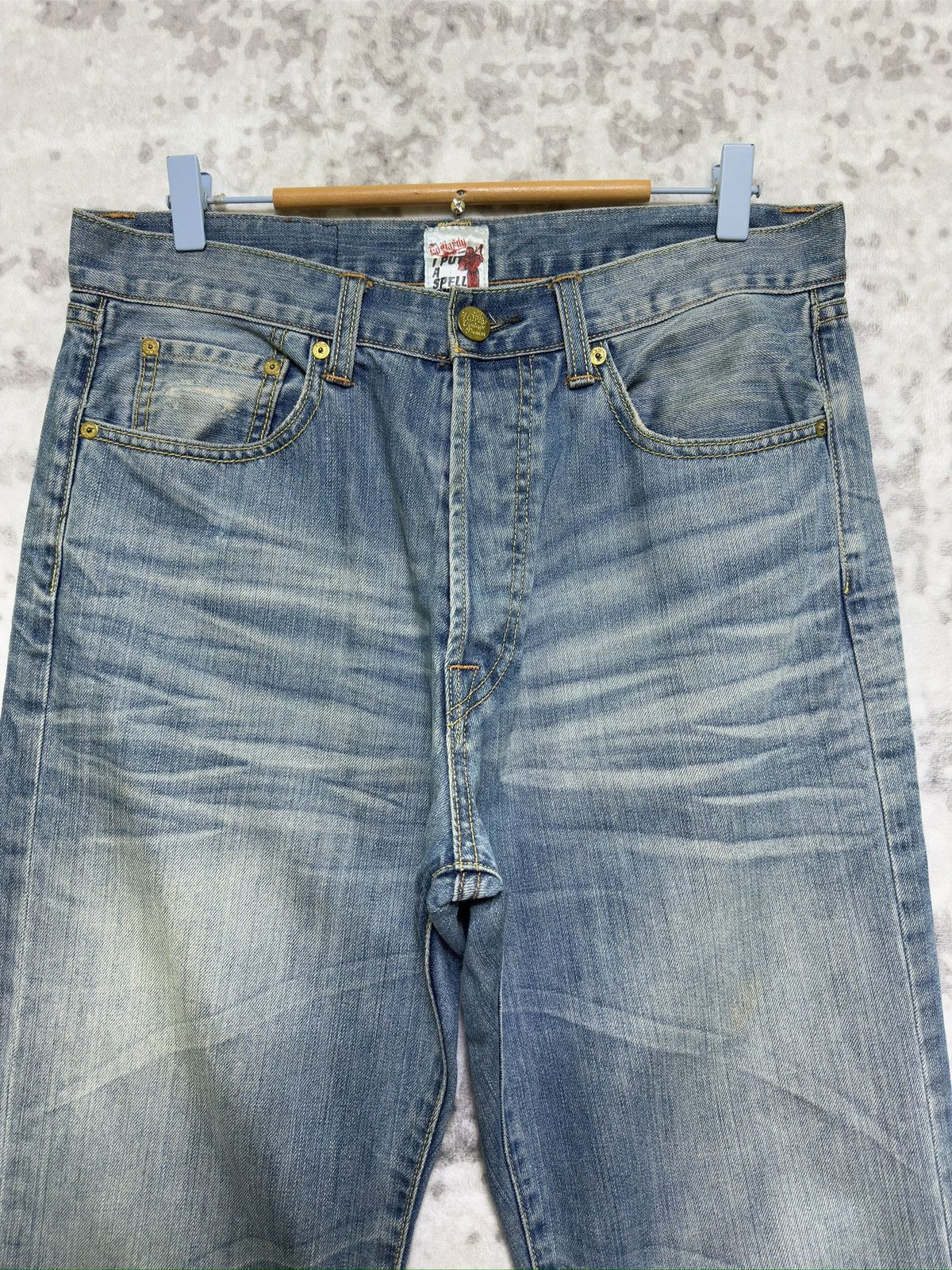 Ed Hardy Vintage Ed Hardy Claw Mark Distress Patch Back Pocket Denim Size US 32 / EU 48 - 3 Thumbnail