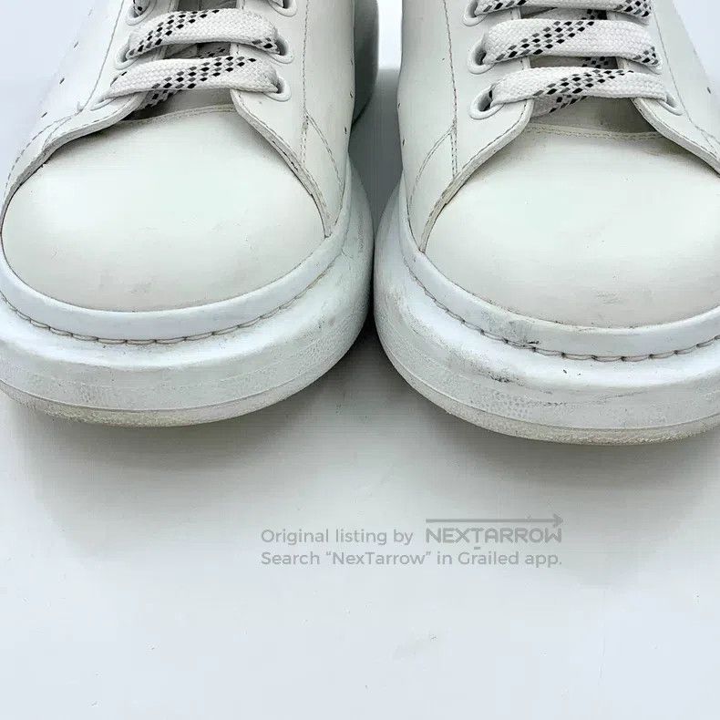 Alexander McQueen Alexander Mcqueen White leather lace-laced casual flat sne Size US 11 / EU 44 - 8 Thumbnail