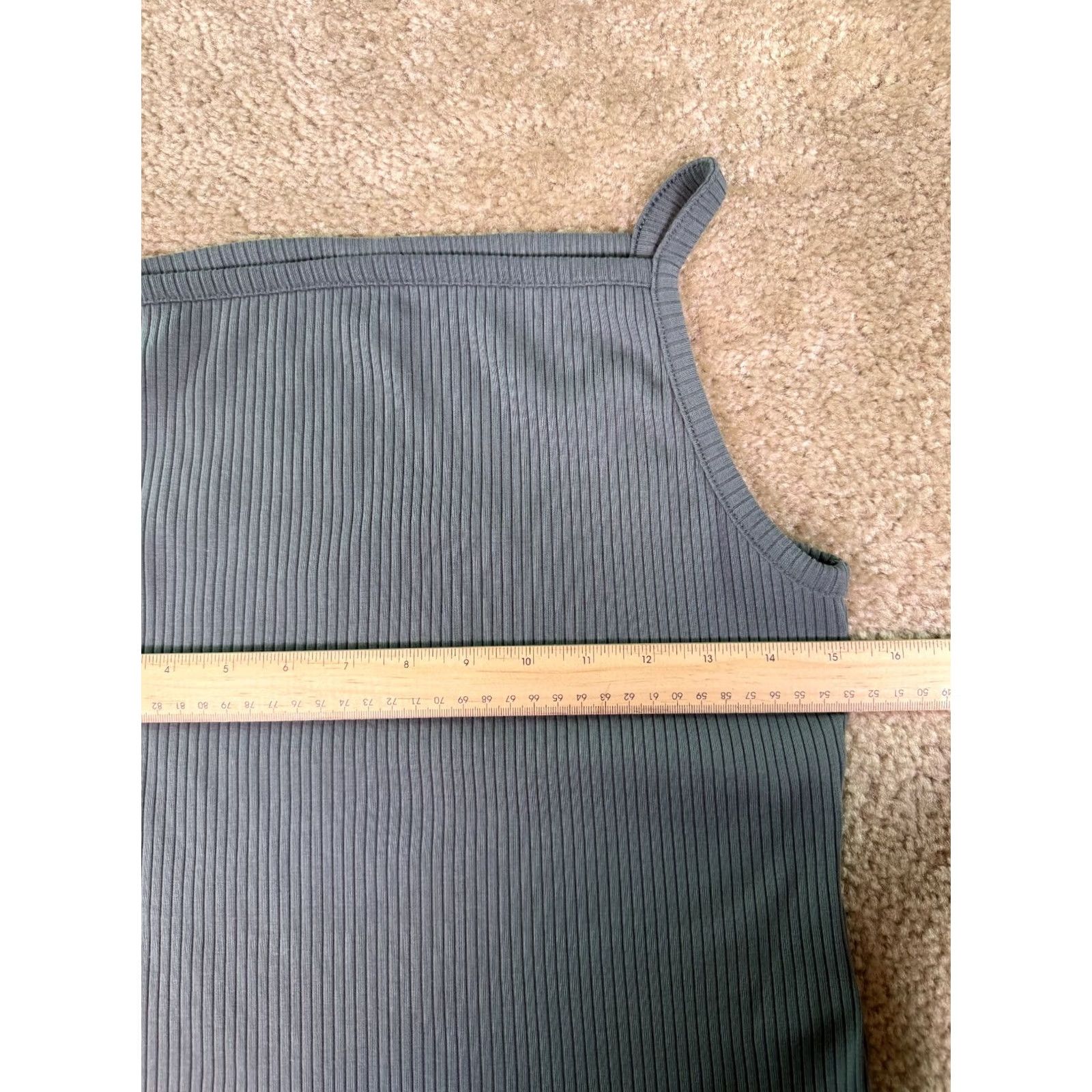 Old Navy Old Navy Women's Tank Top Gray Size Large Spaghetti Strap Rib-Knit Size L / US 10 / IT 46 - 7 Thumbnail