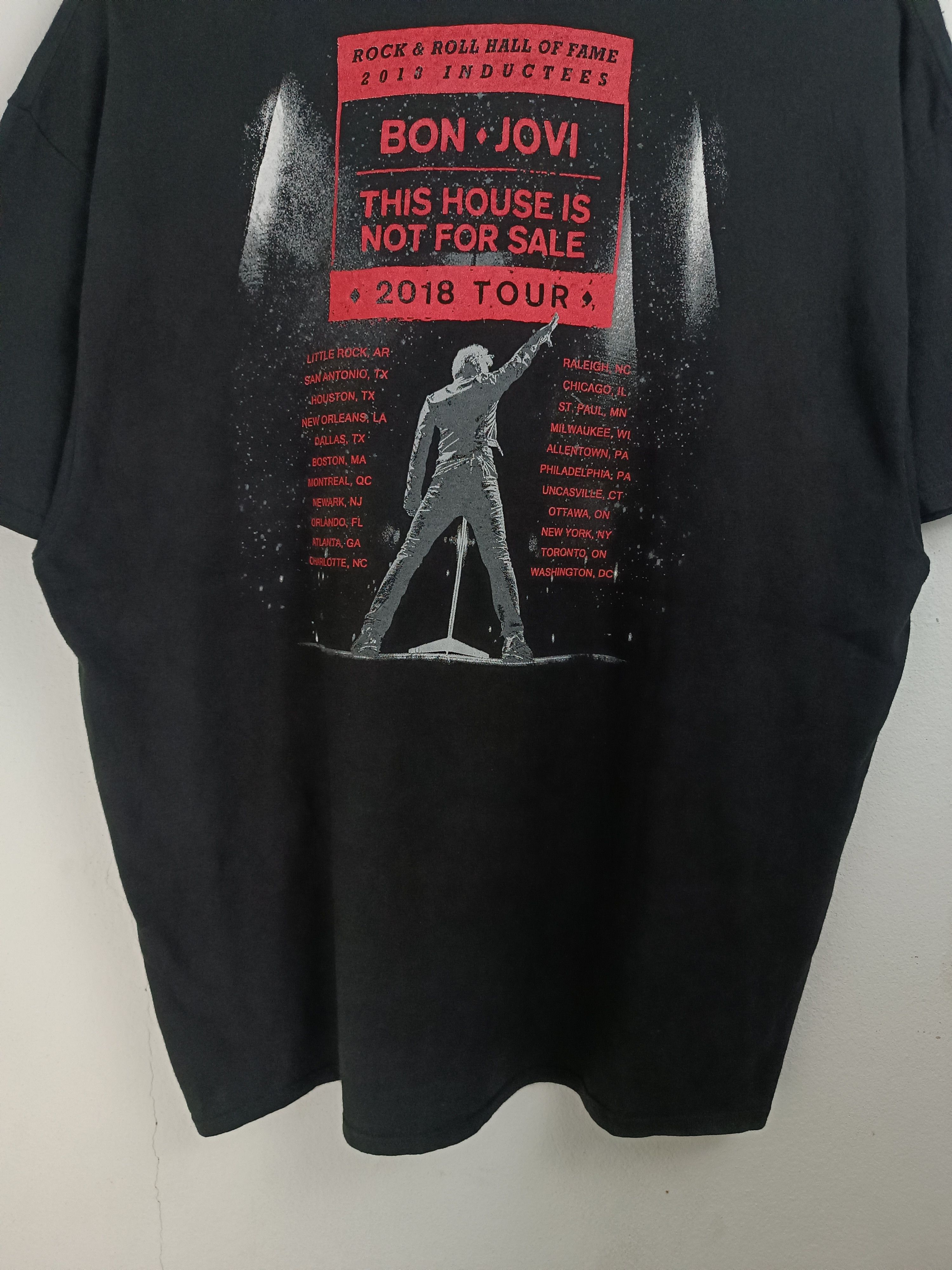 Band Tees VINTAGE 2018 BON JOVI TOUR HALL OF FAME kiss acdc gnr Size US XXL / EU 58 / 5 - 15 Thumbnail
