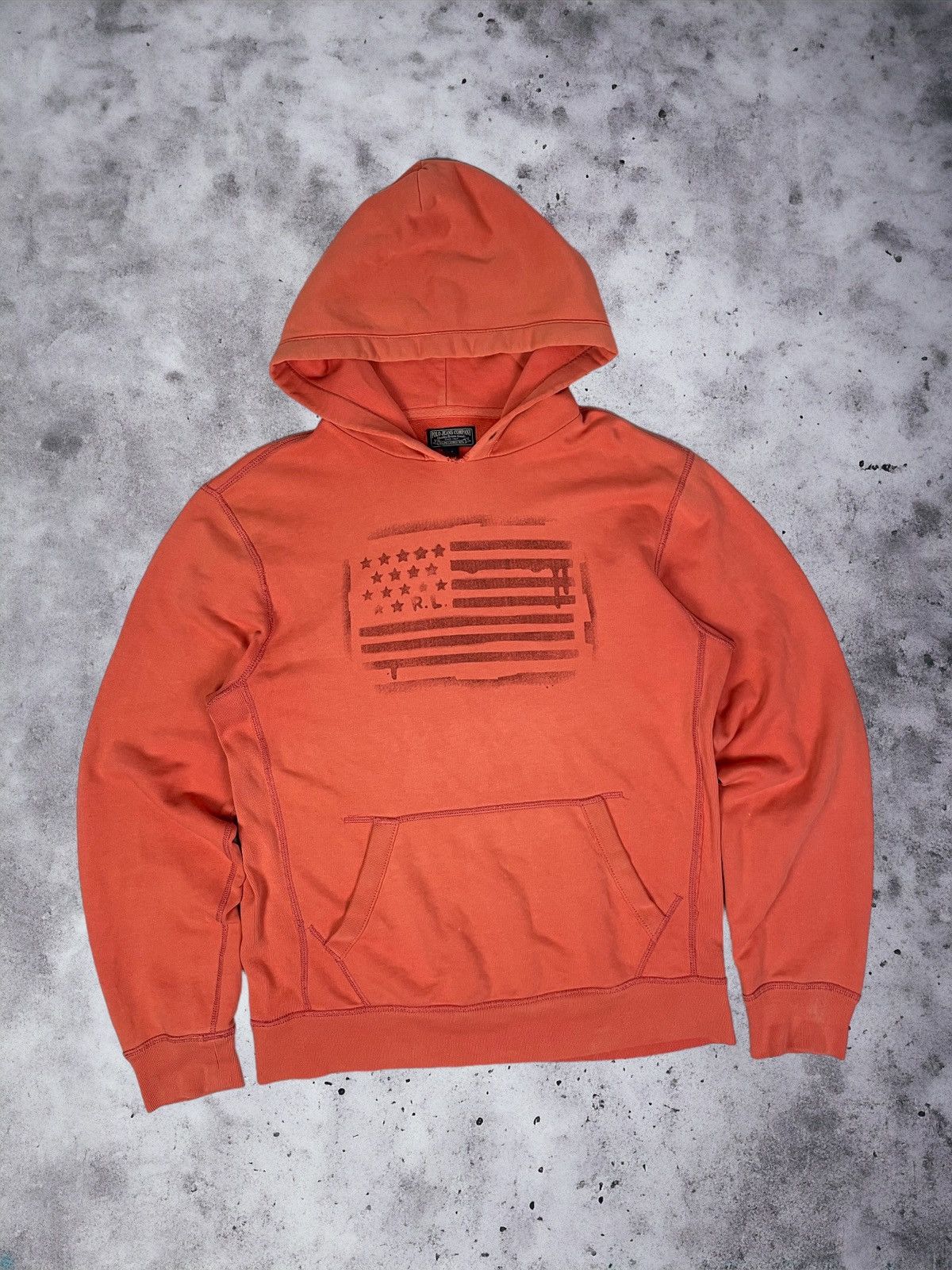 American Flag Fishing Rod USA Pride | Mens Fishing Hooded Sweatshirt  Graphic Hoodie, Vintage Heather Red, Large