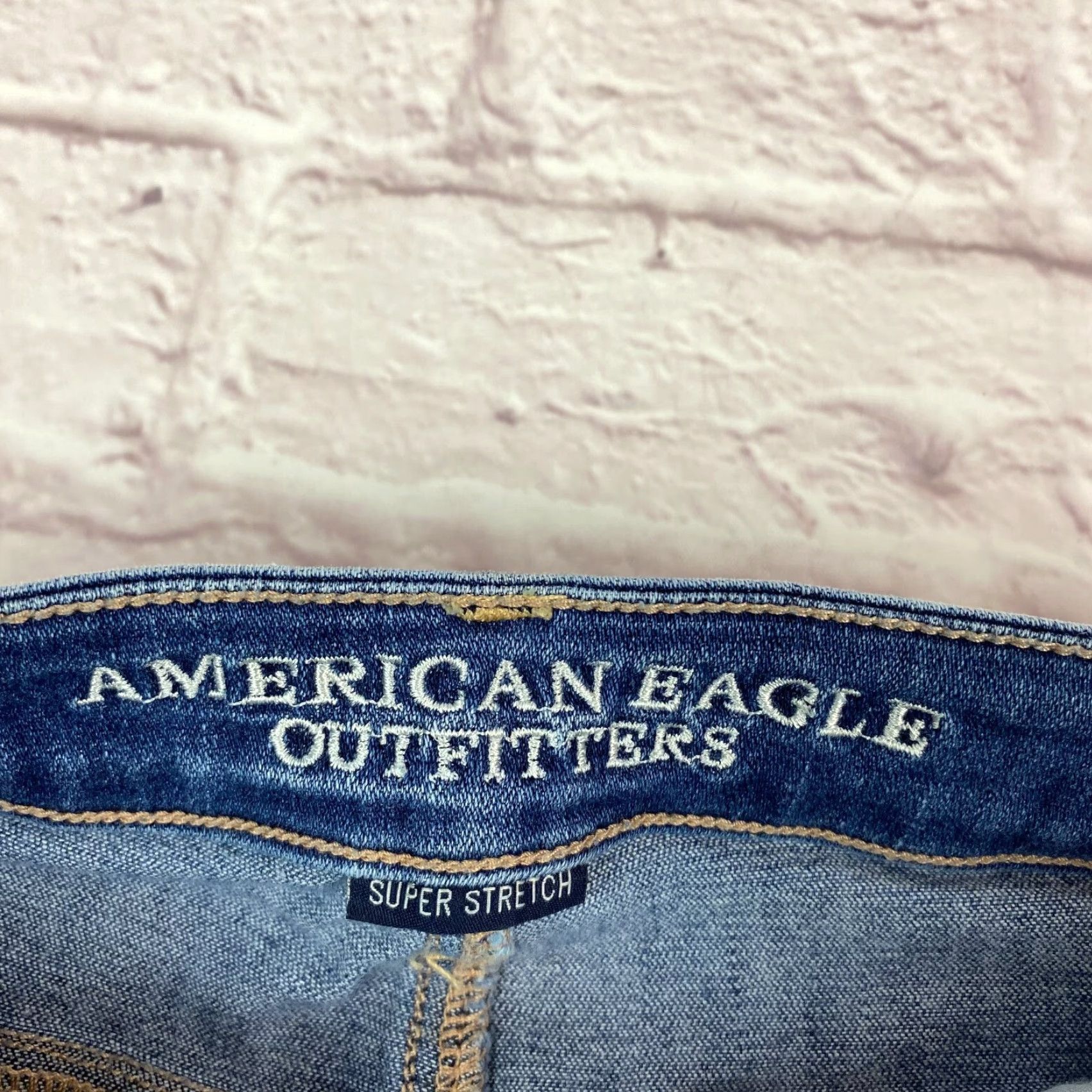 American Eagle Outfitters American Eagle Jeggings Skinny Jeans Size 4 High Rise Super Stretch Medium Wash Size 27" / US 4 / IT 40 - 6 Thumbnail