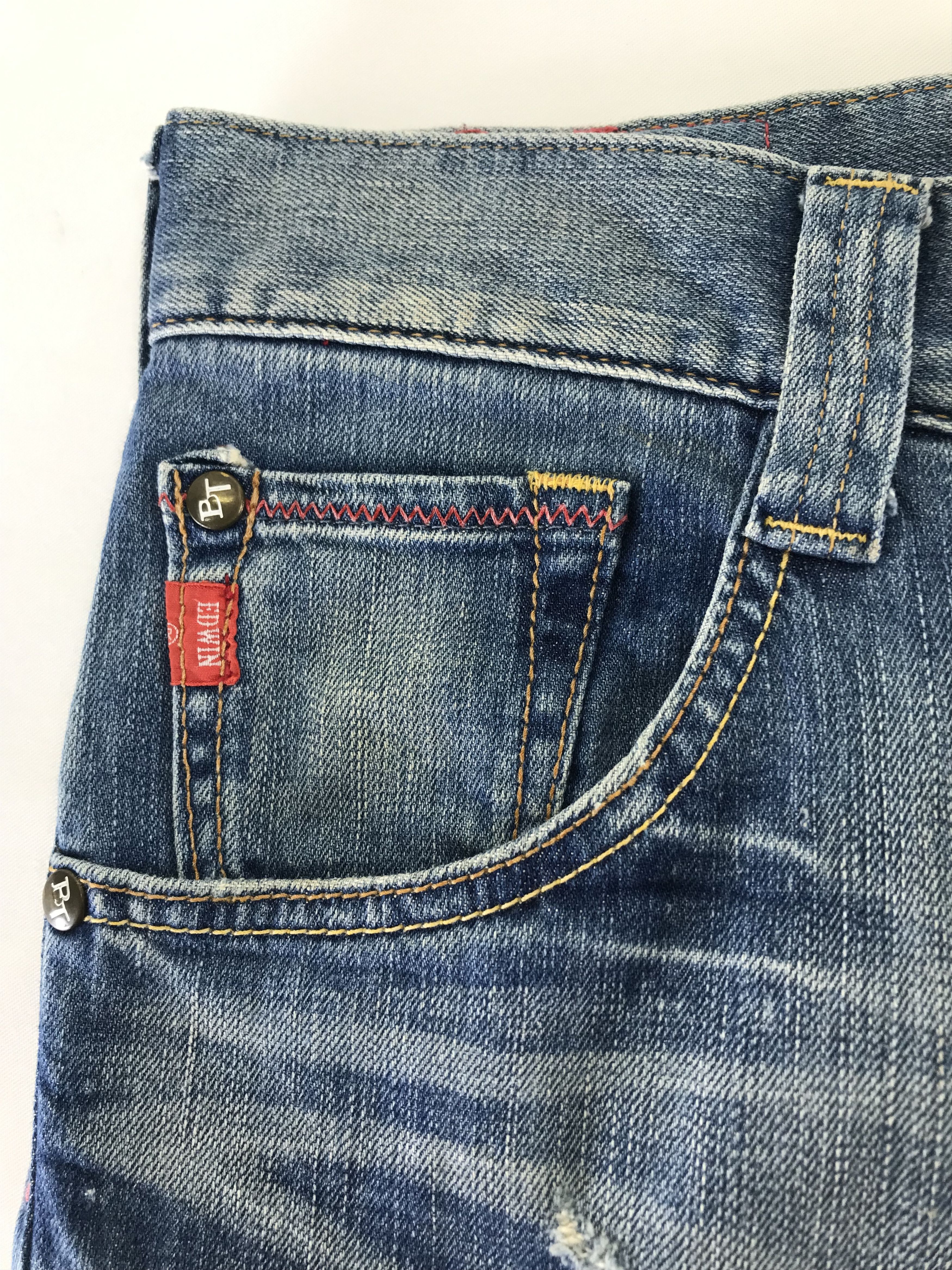 Edwin Vintage Edwin Cowboy Leather Buckle Back Flare Jeans Size US 32 / EU 48 - 11 Thumbnail