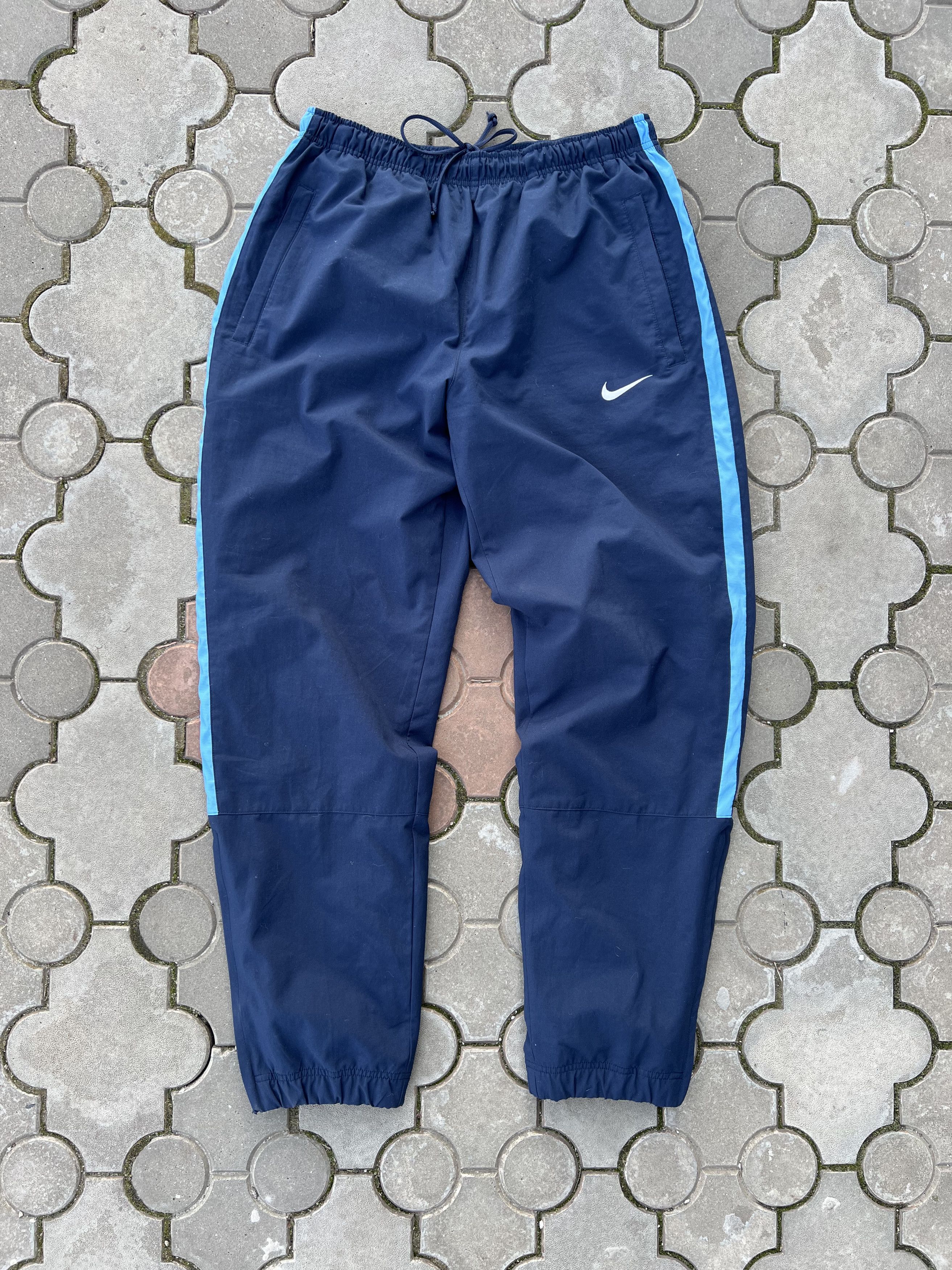 Vintage Nike Drill Swoosh Nylon Pants Y2K