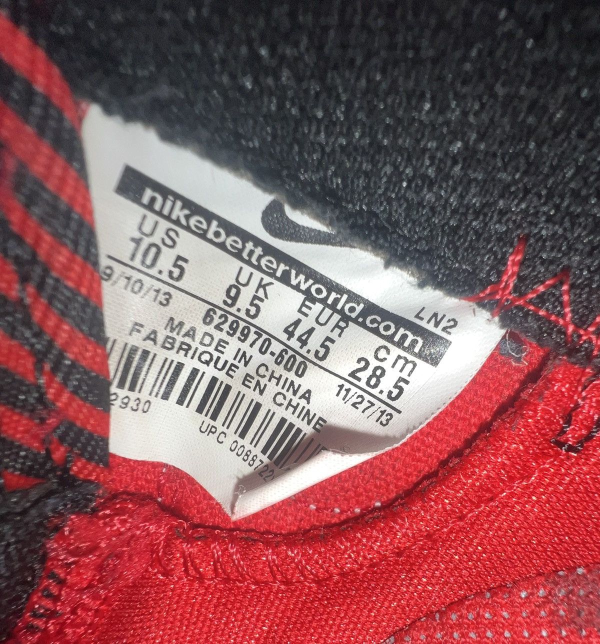 Nike [2013] Nike Lunar Force 1 "University Red" Size US 10.5 / EU 43-44 - 9 Thumbnail
