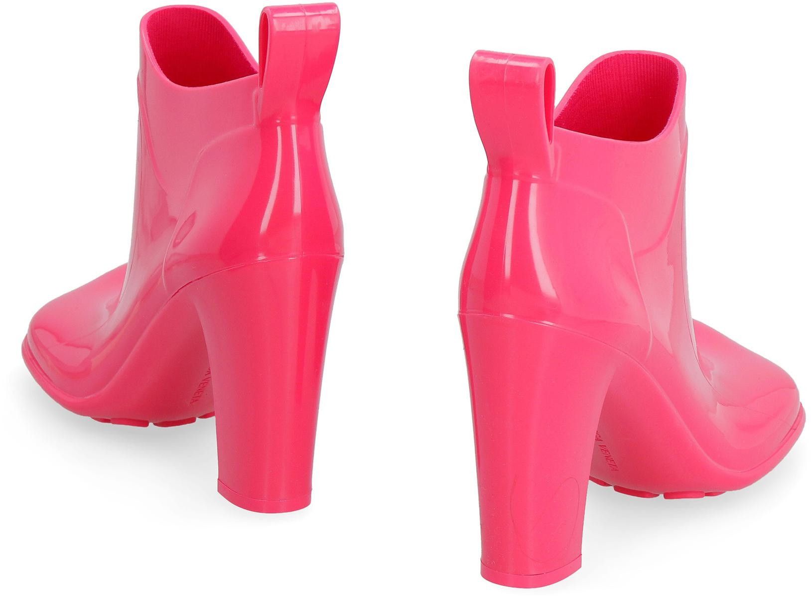 Bottega Veneta o1y0725 Rubber Ankle Boots in Fuchsia Size US 8 / IT 38 - 3 Thumbnail