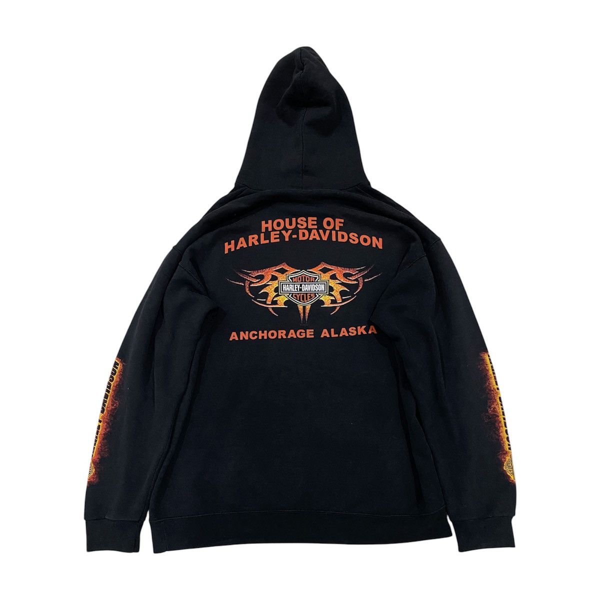 Harley Davidson × Vintage Harley Davidson Logo Flame Hoodie Vintage 2004 Size US XL / EU 56 / 4 - 8 Thumbnail