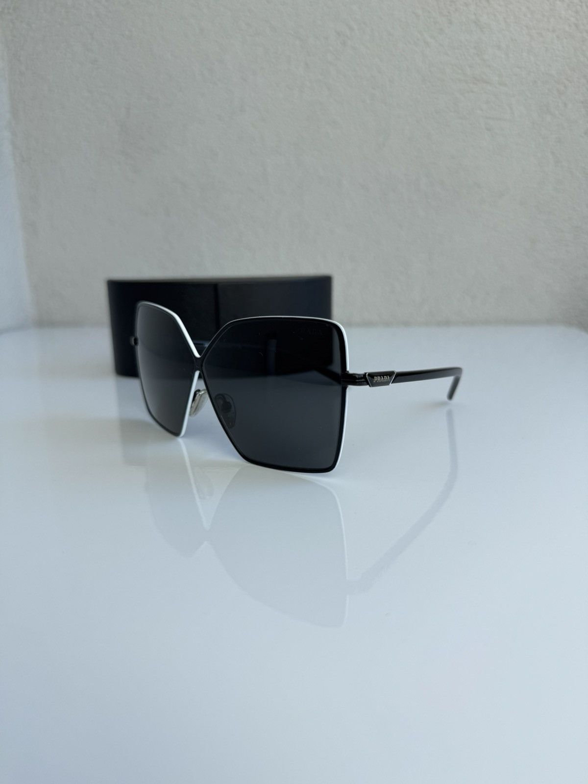 Prada Prada Sunglasses SPR Black Shield Gradient Designer Size ONE SIZE - 1 Thumbnail