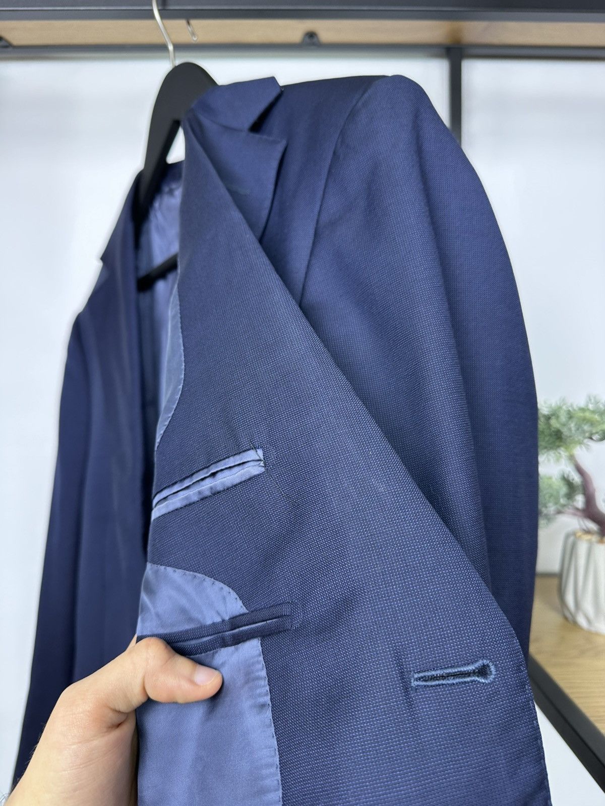 Suitsupply Suitsupply Napoli Navy Blue Blazer 48 size Jacket Men’s Size 48R - 13 Thumbnail