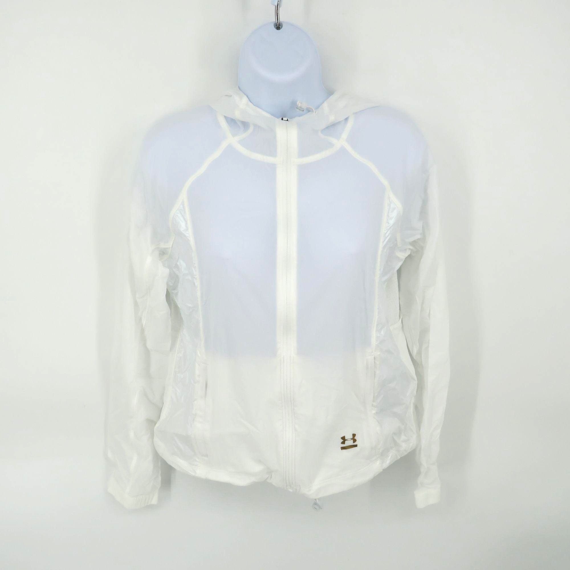 Under Armour Under Armour Women's White Lightweight Hooded Jacket Small N Size S / US 4 / IT 40 - 1 Thumbnail
