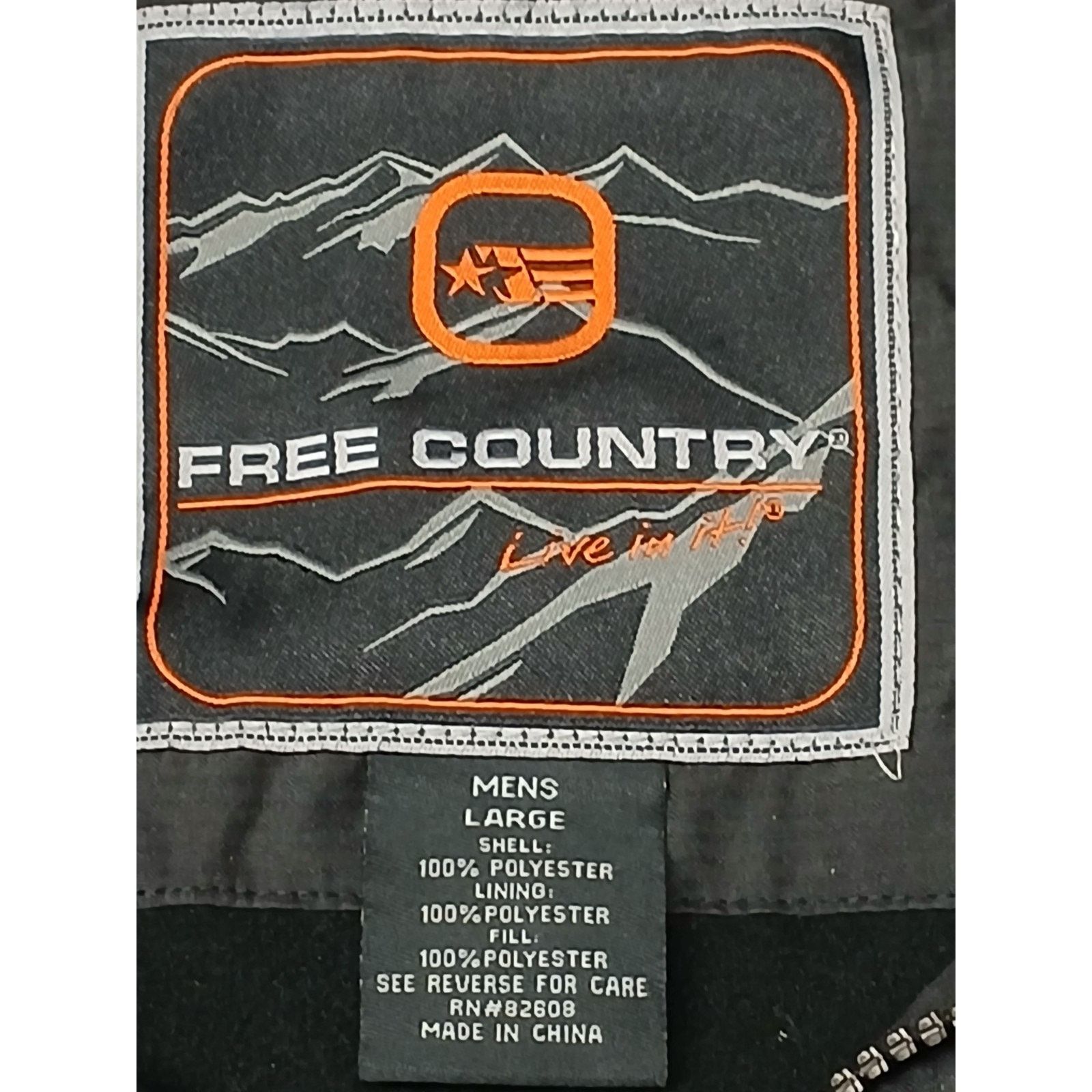 Free Country Free Country (Large) Mens Black Windbreaker Insulated Jacket Size US L / EU 52-54 / 3 - 5 Thumbnail